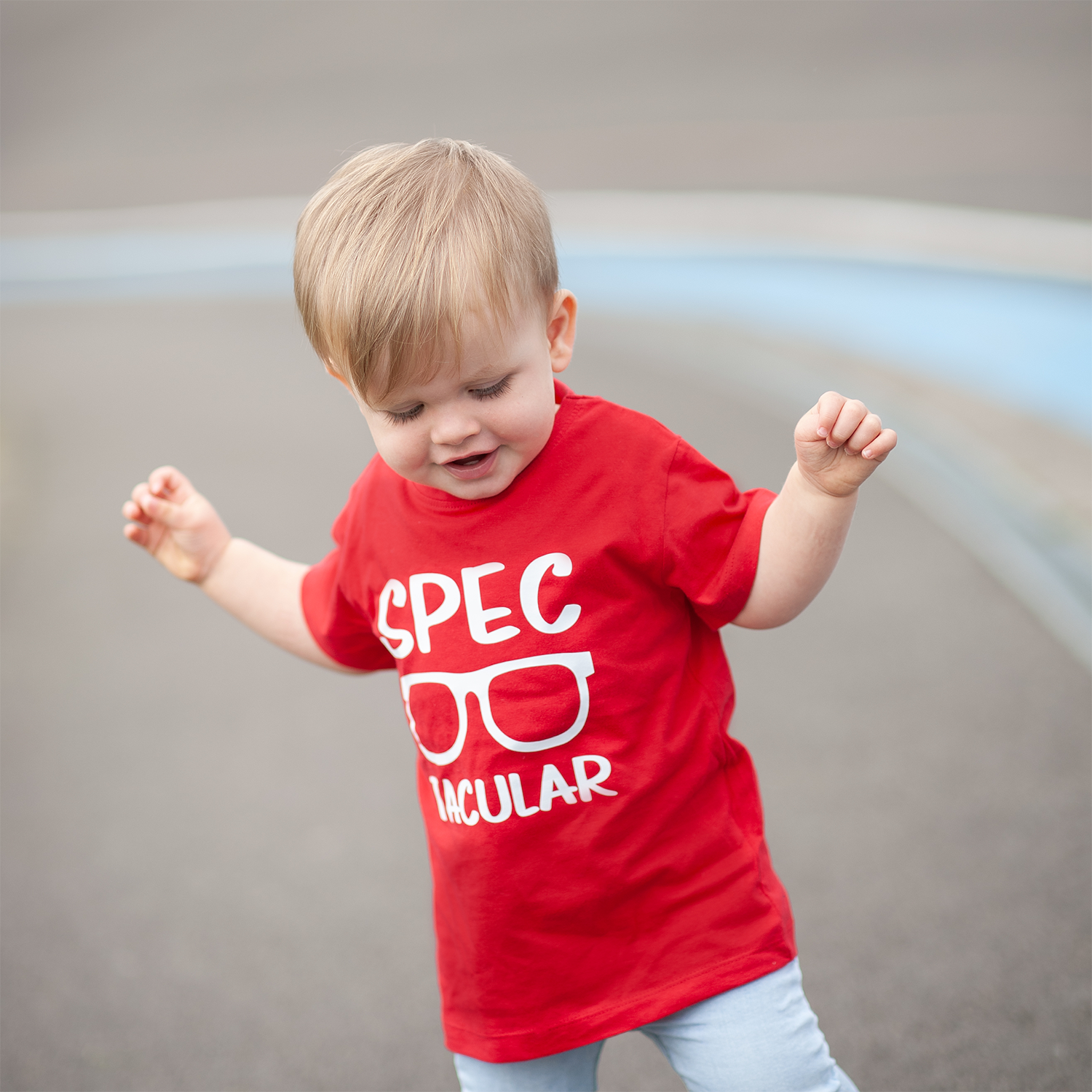 'Spectacular' kind shirt met korte mouwen