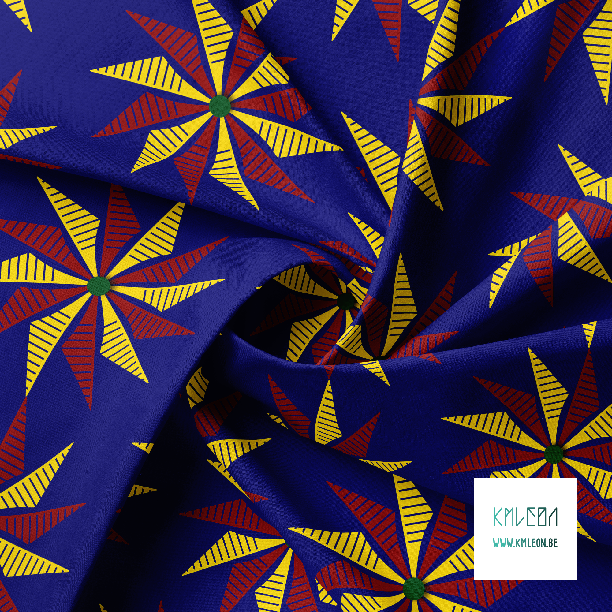 Rode en gele molens stof