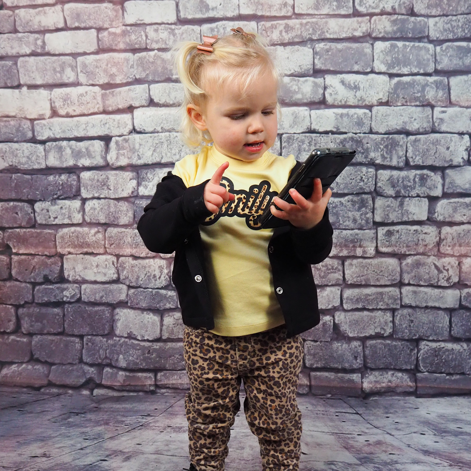 Luipaard naam baby shirt met korte mouwen