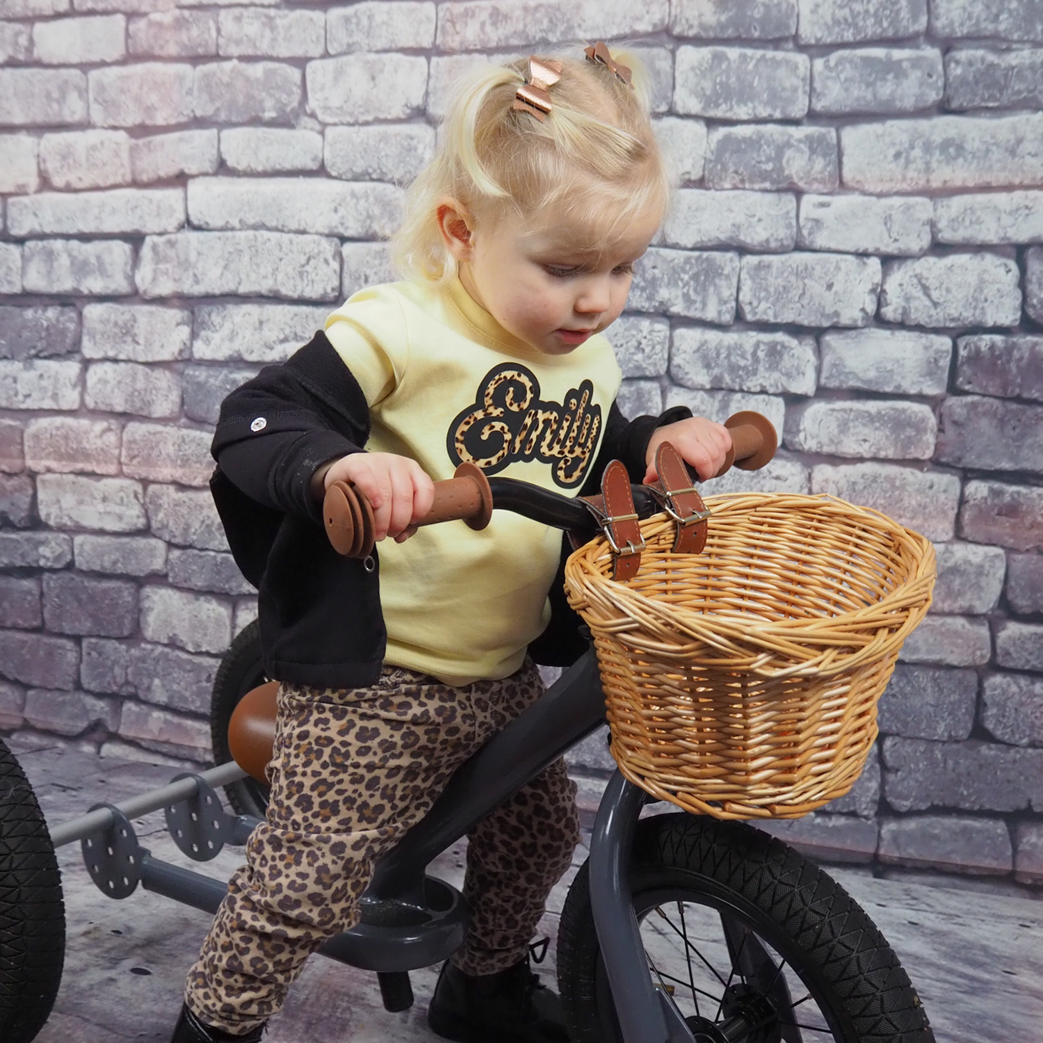 Luipaard naam baby shirt met korte mouwen