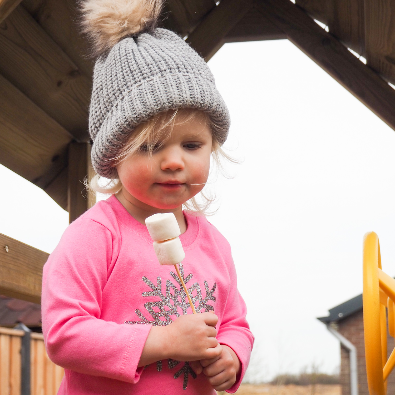 Sneeuwvlok baby shirt met lange mouwen