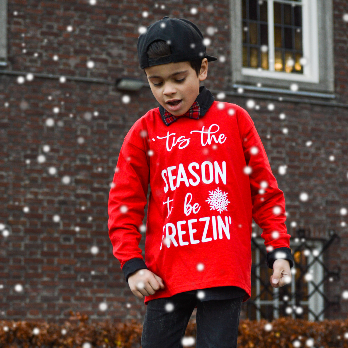 ''tis the season to be freezin'' kind shirt met lange mouwen