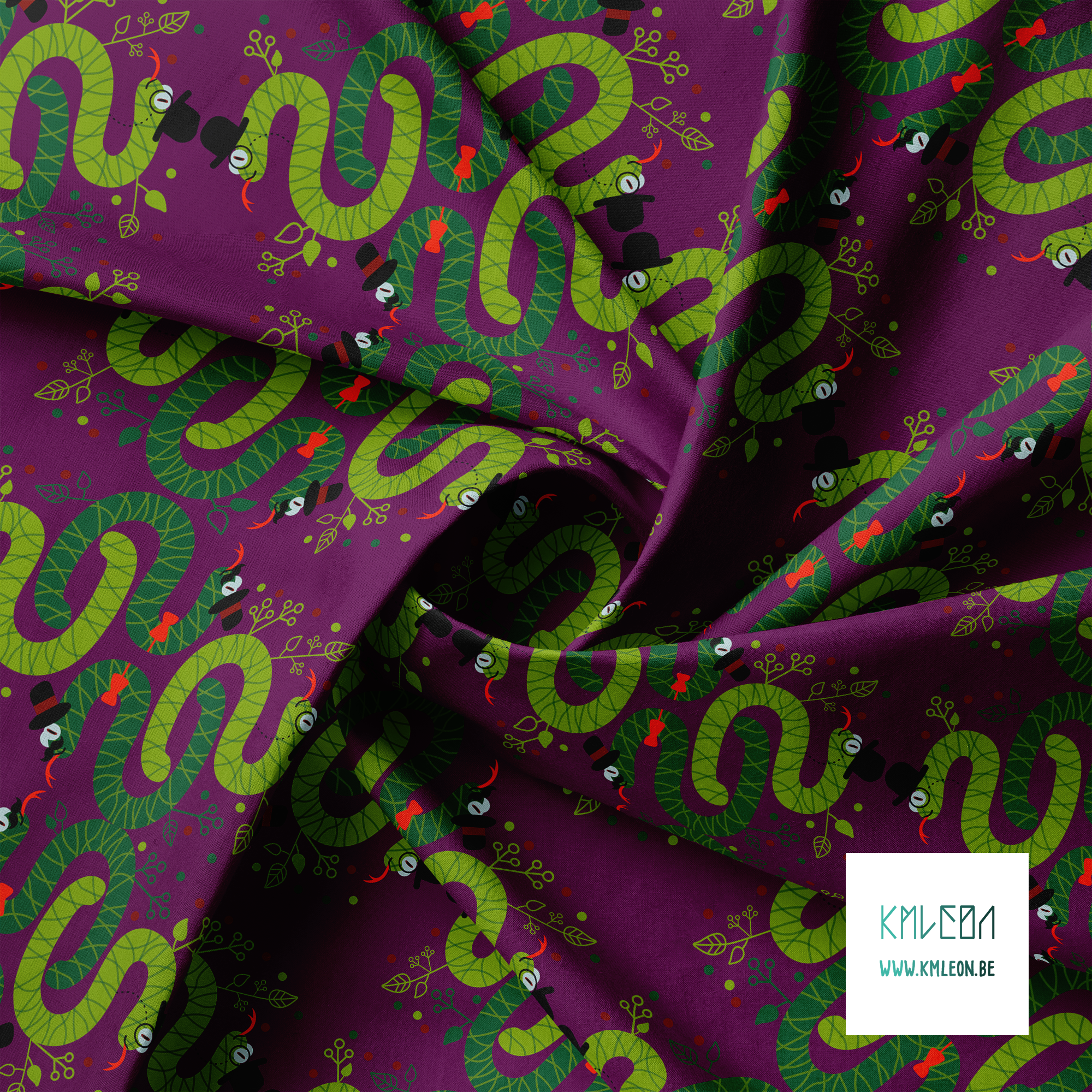 Slangen met hoeden stof