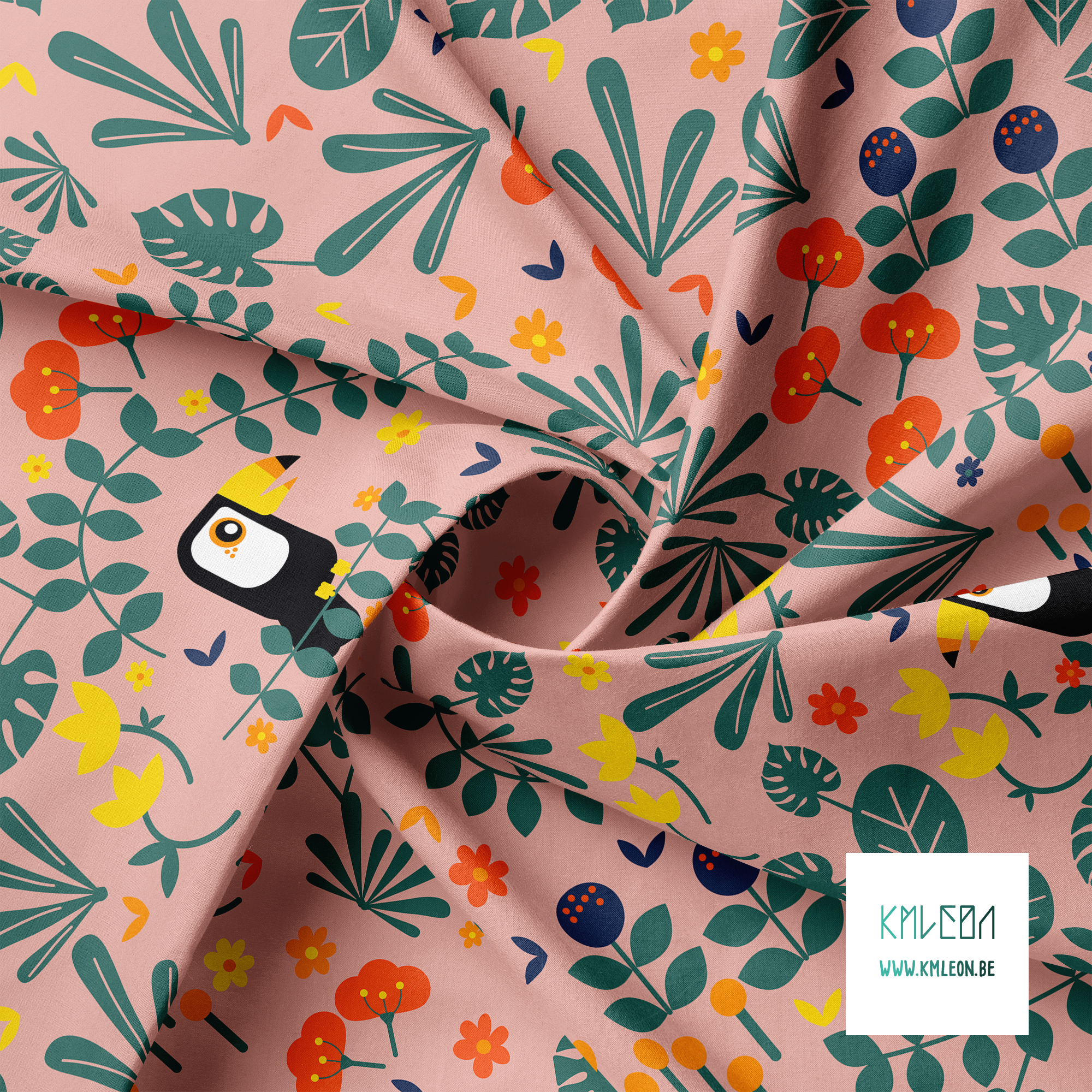 Toekans in de jungle stof