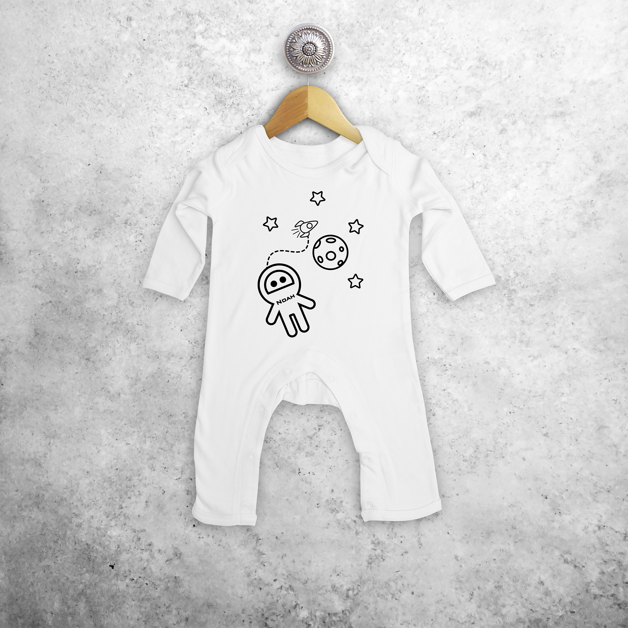 Astronaut baby romper met lange mouwen