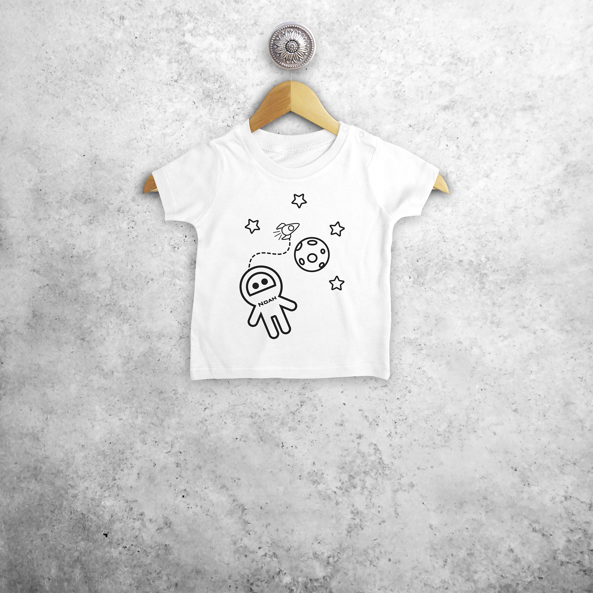 Astronaut baby shirt met korte mouwen