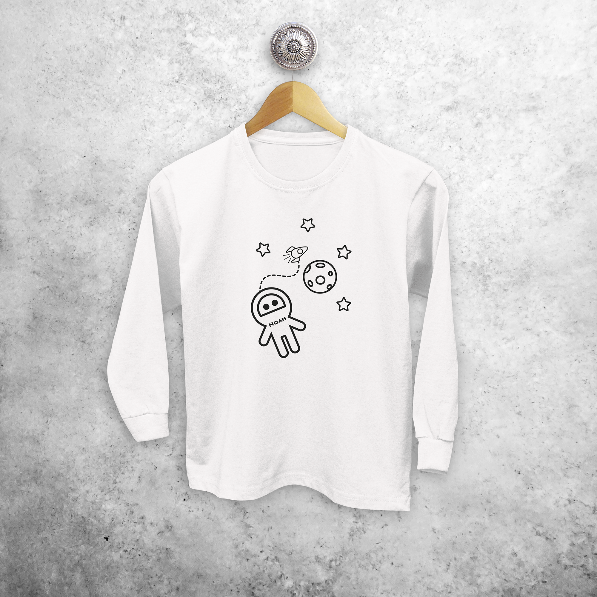 Astronaut kind shirt met lange mouwen