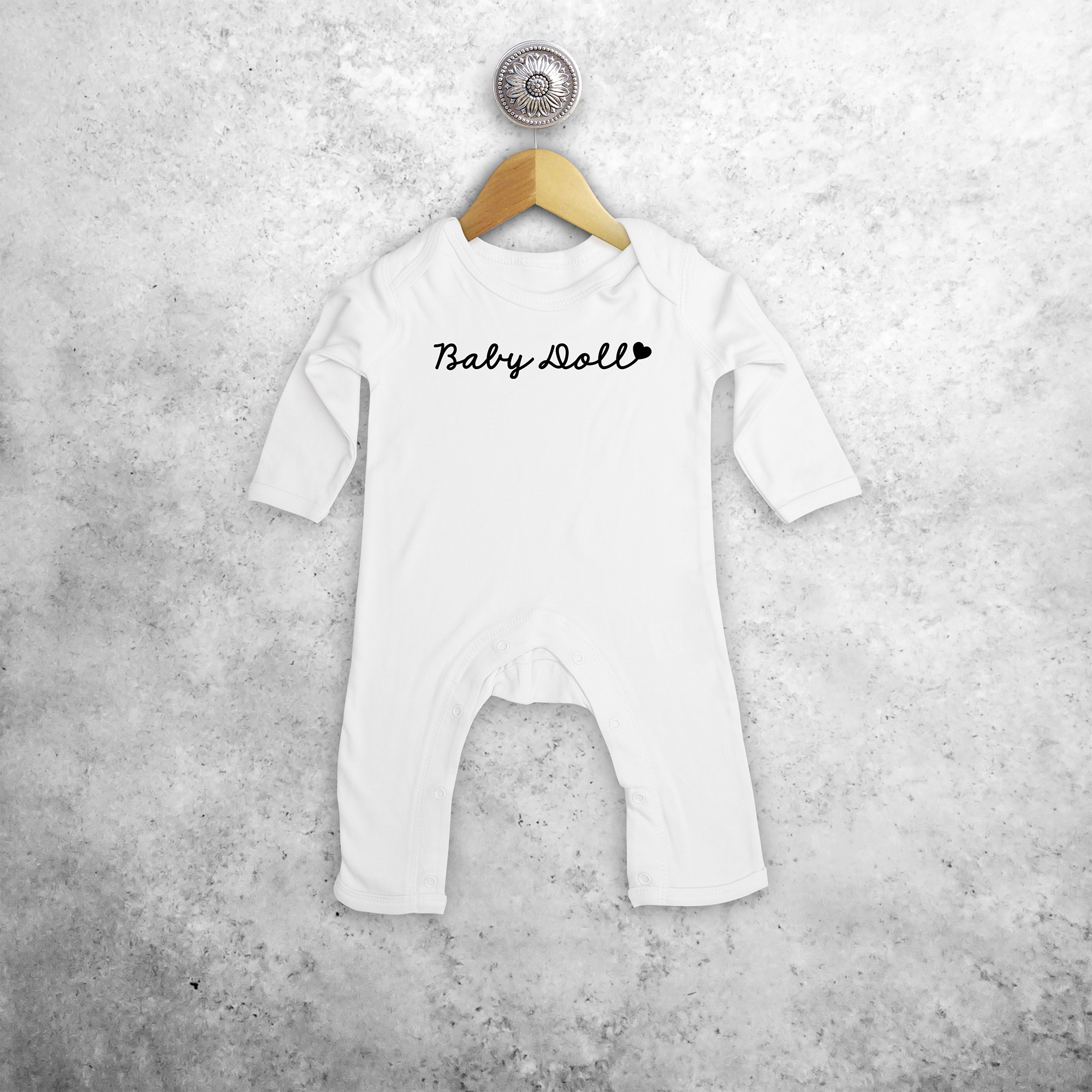 'Baby doll' baby romper met lange mouwen