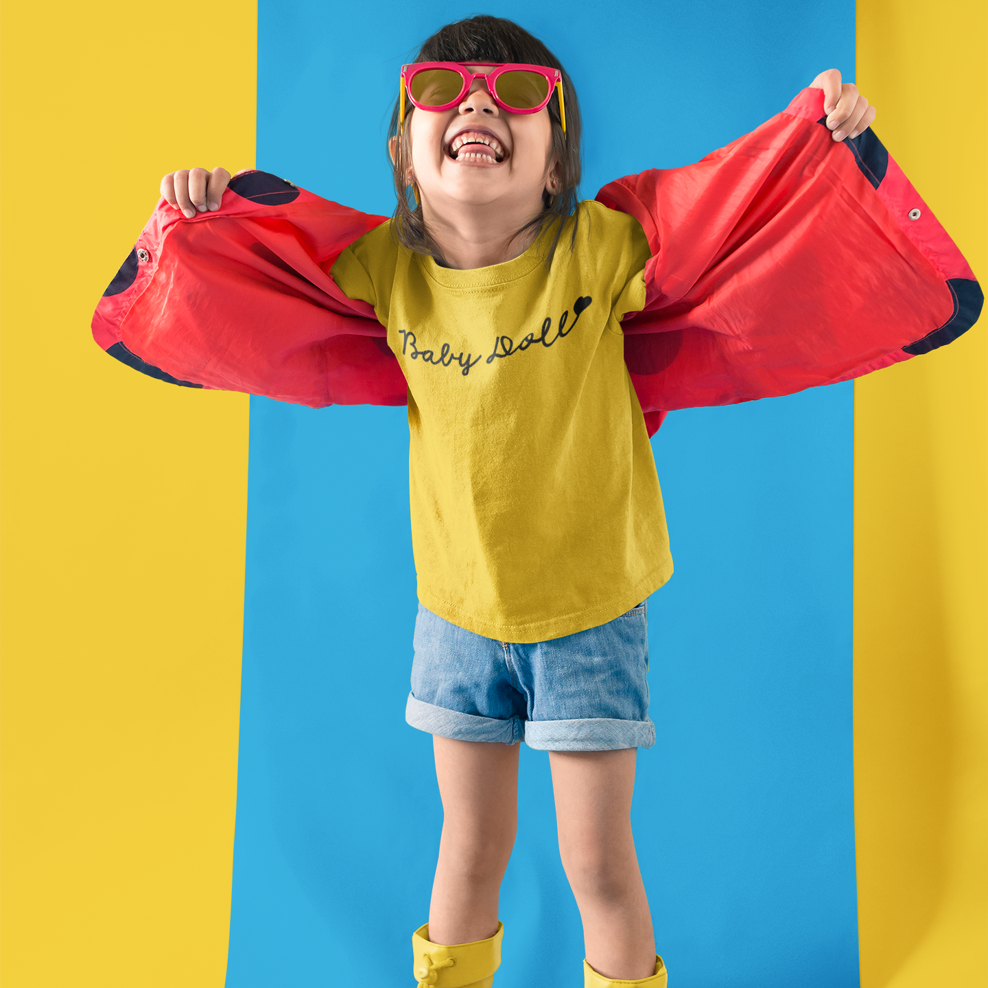 'Baby doll' kind shirt met korte mouwen