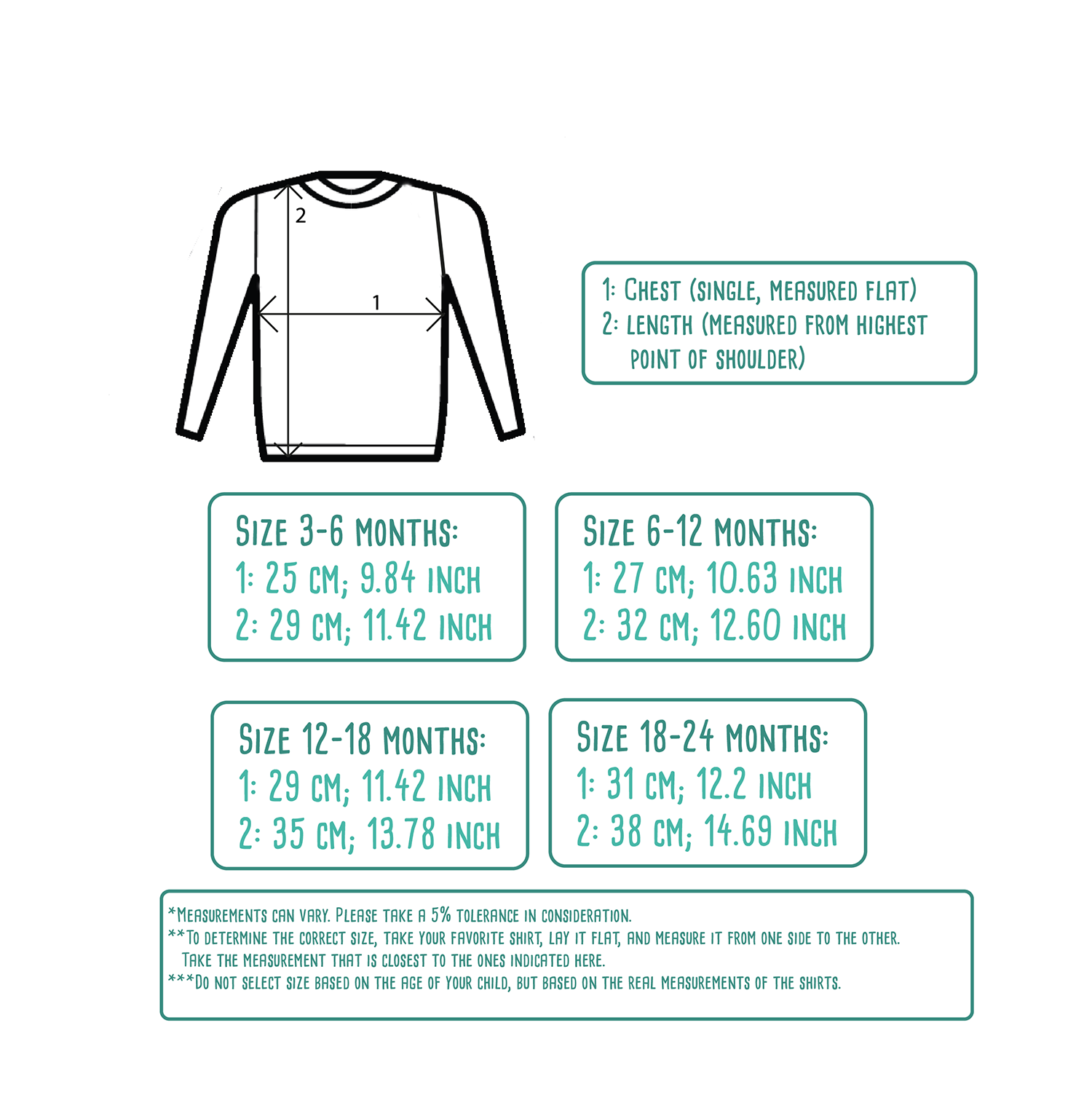 'Chaos' baby shirt met lange mouwen