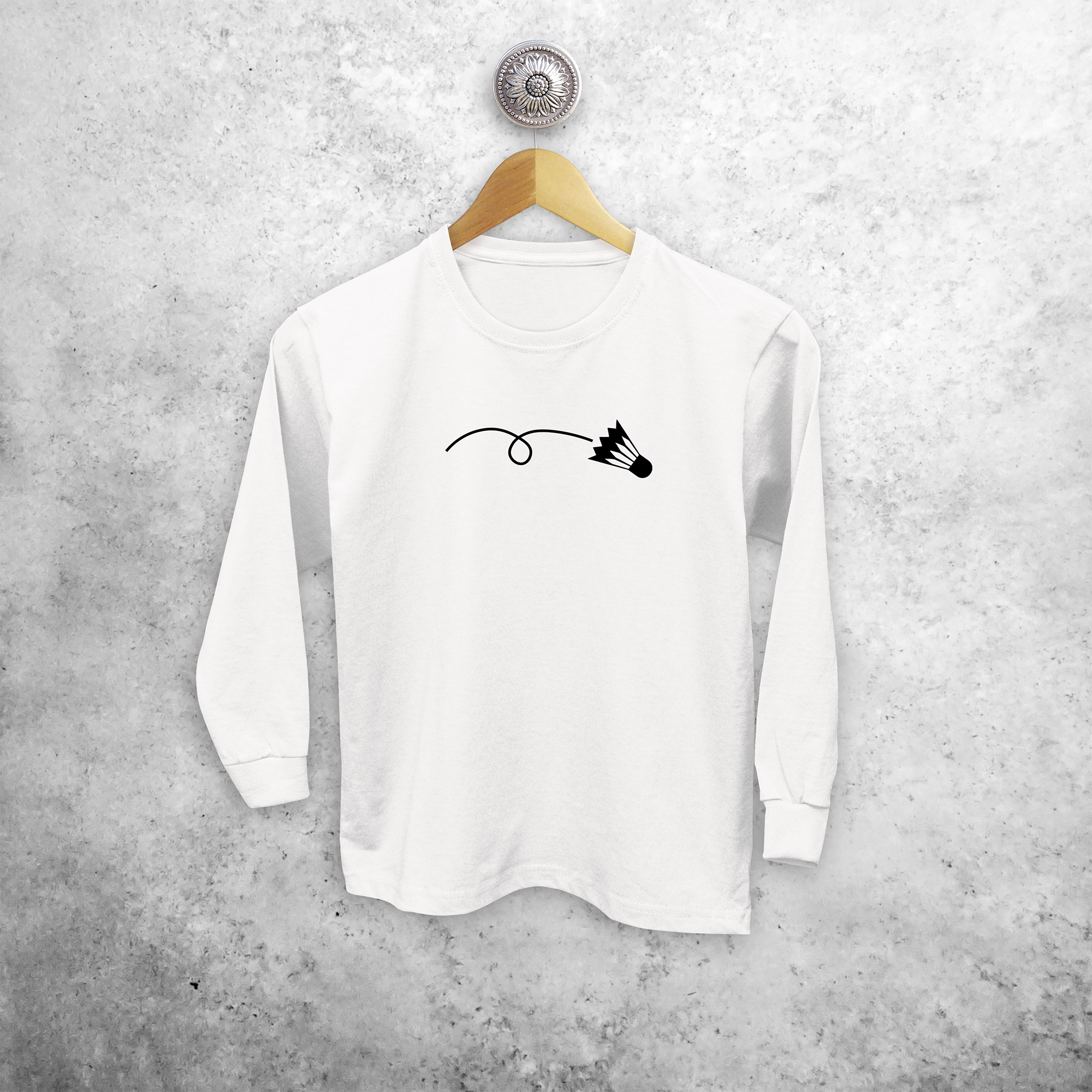 Badminton kind shirt met lange mouwen