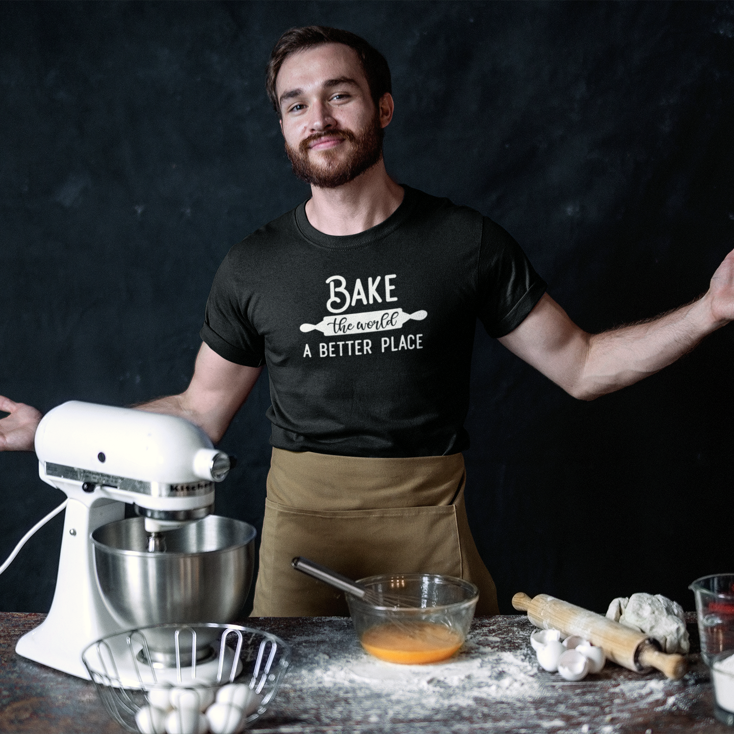 Bake the world a better place' volwassene shirt