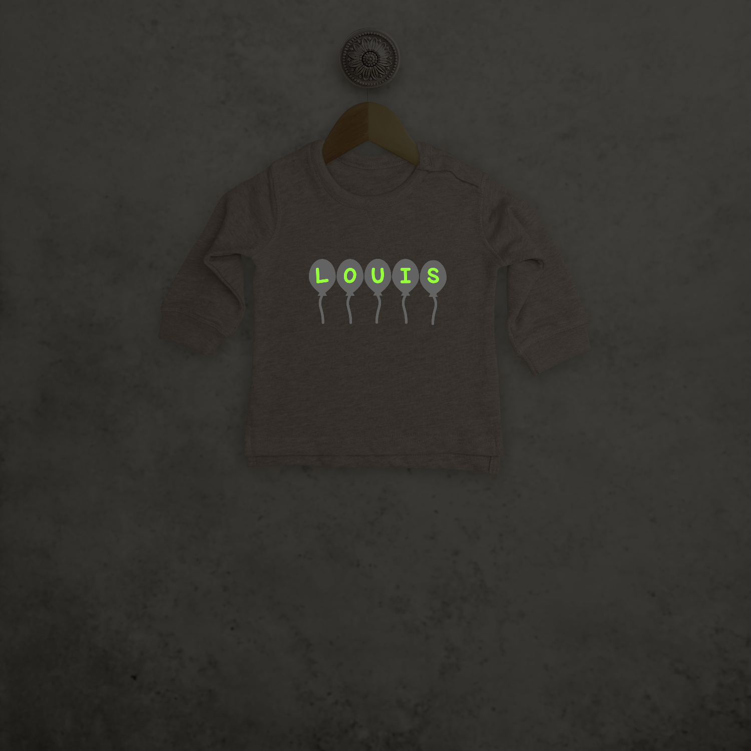 Vis glow in the dark baby trui