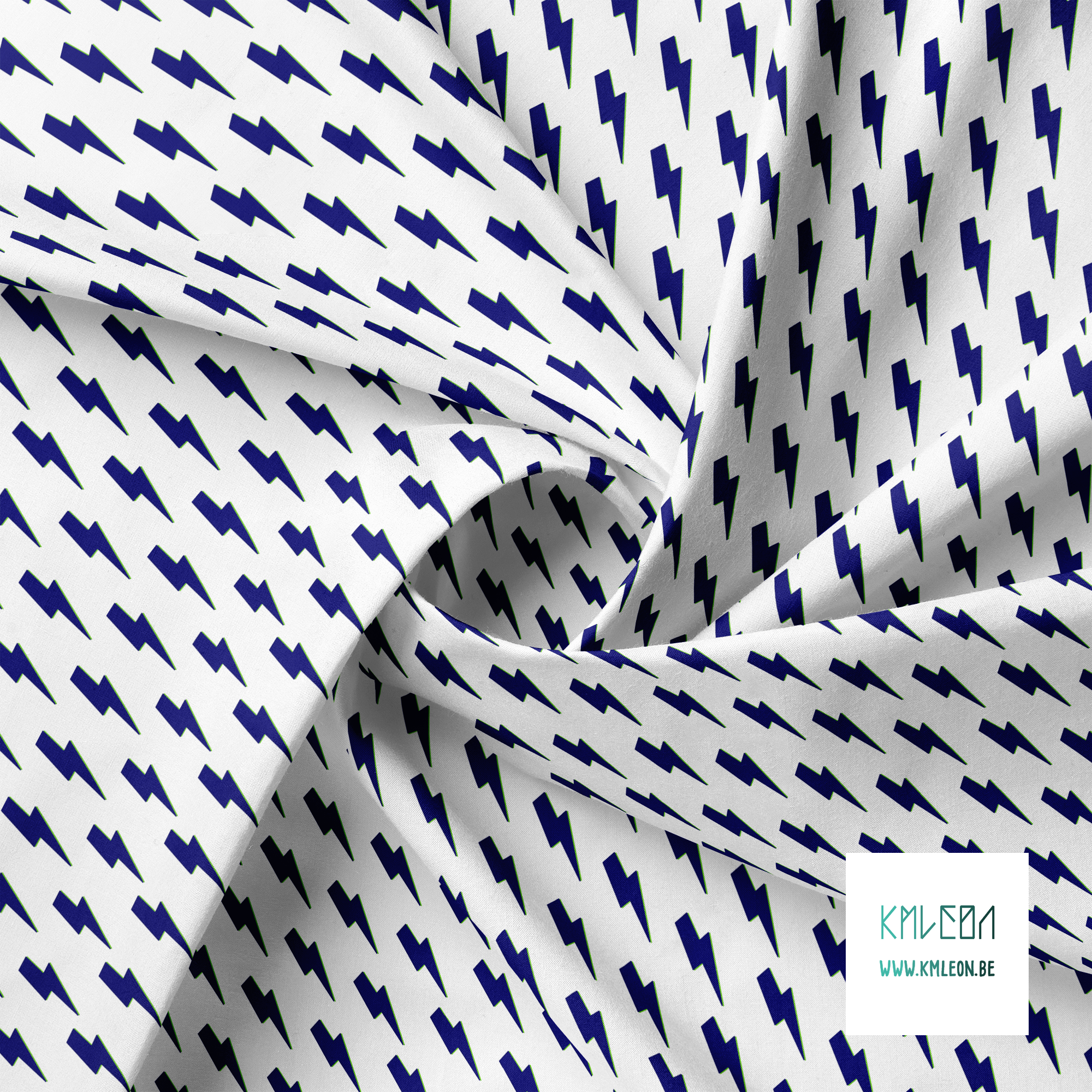 Blauwe bliksems stof