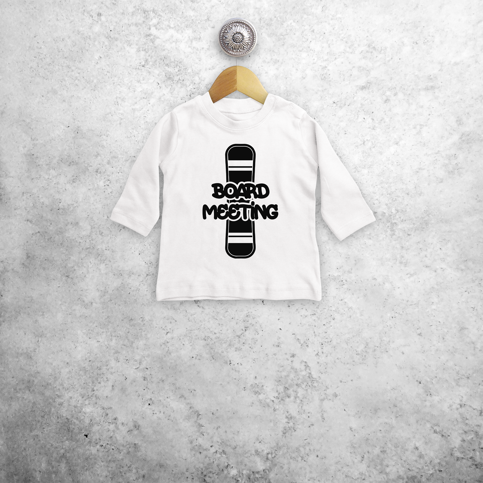 'Board meeting' baby shirt met lange mouwen