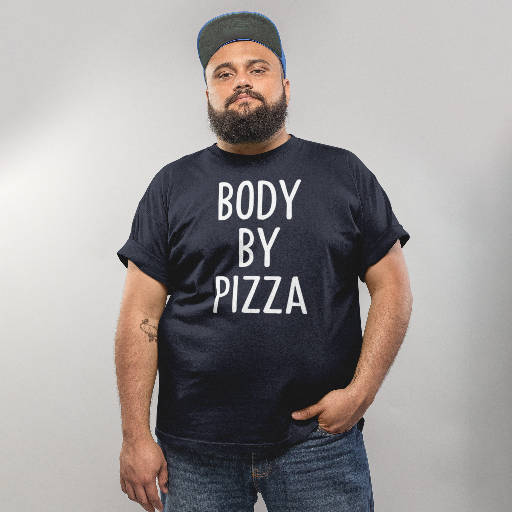 'Body by pizza' volwassene shirt
