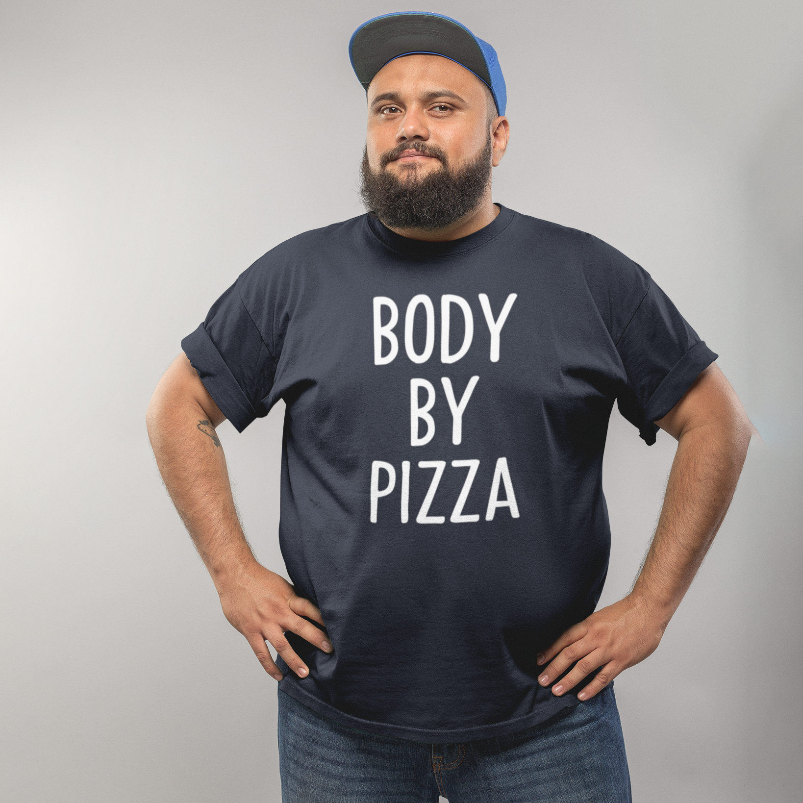 'Body by pizza' volwassene shirt