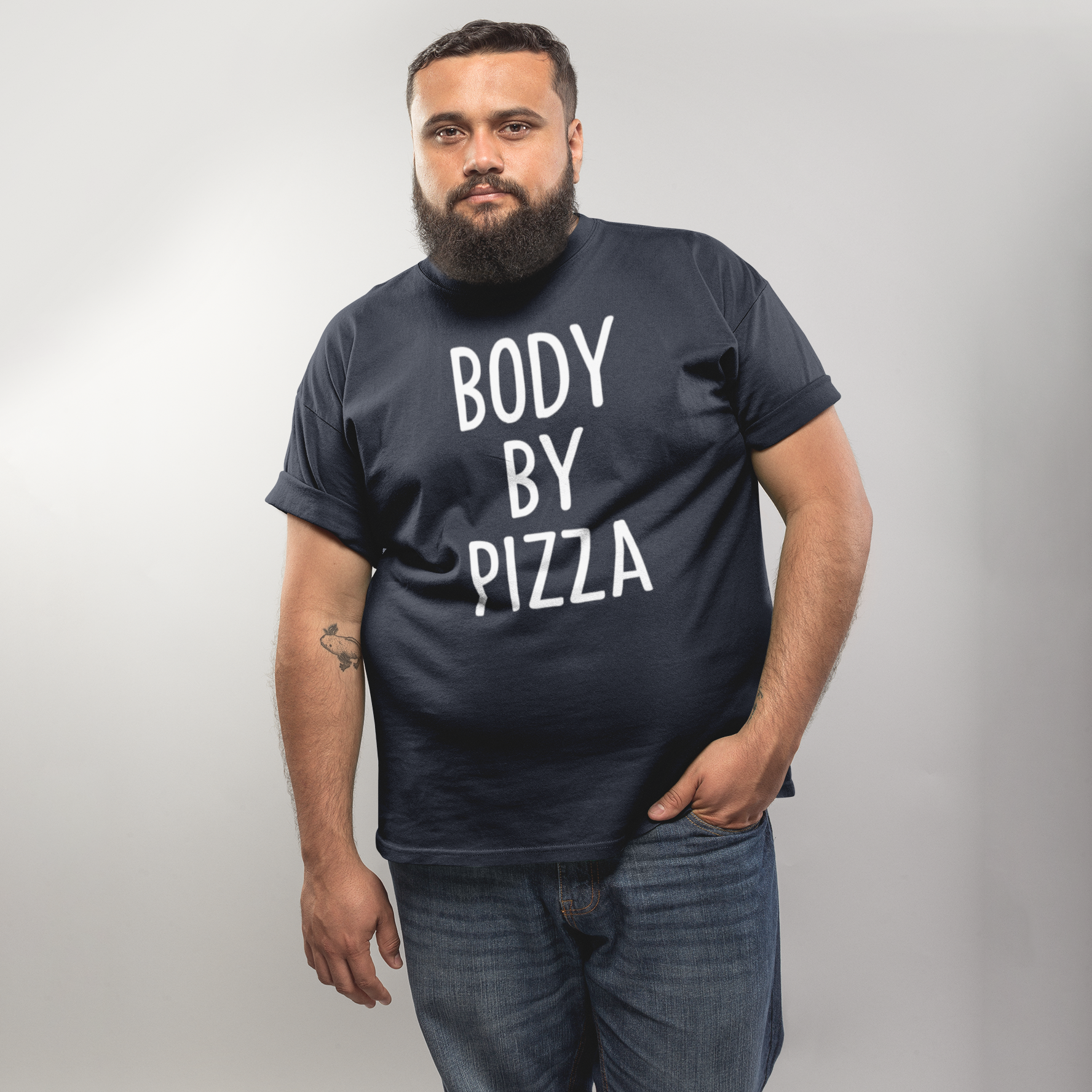 'Body by pizza' volwassene shirt