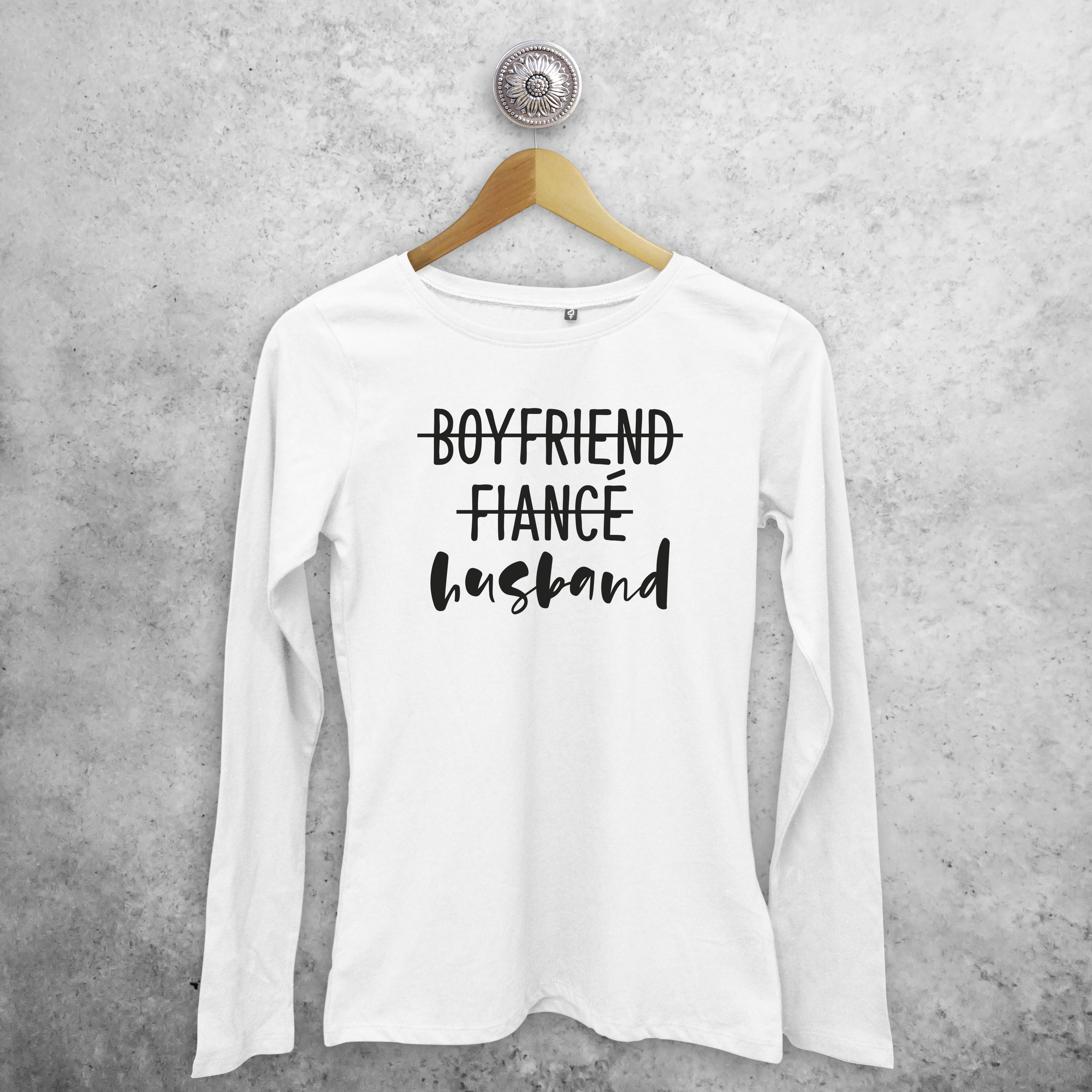'Husband' volwassene shirt met lange mouwen