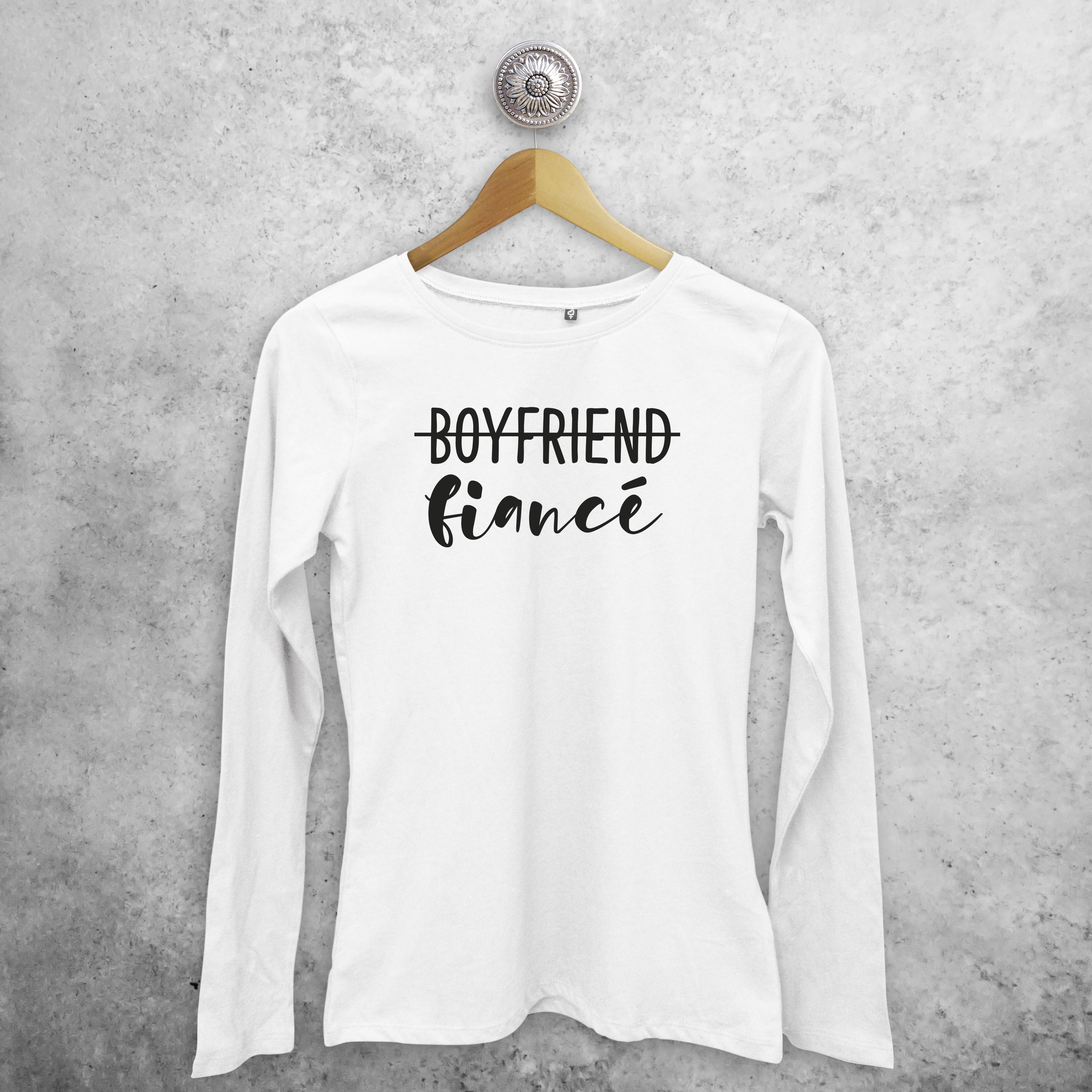 'Fiancé' volwassene shirt met lange mouwen