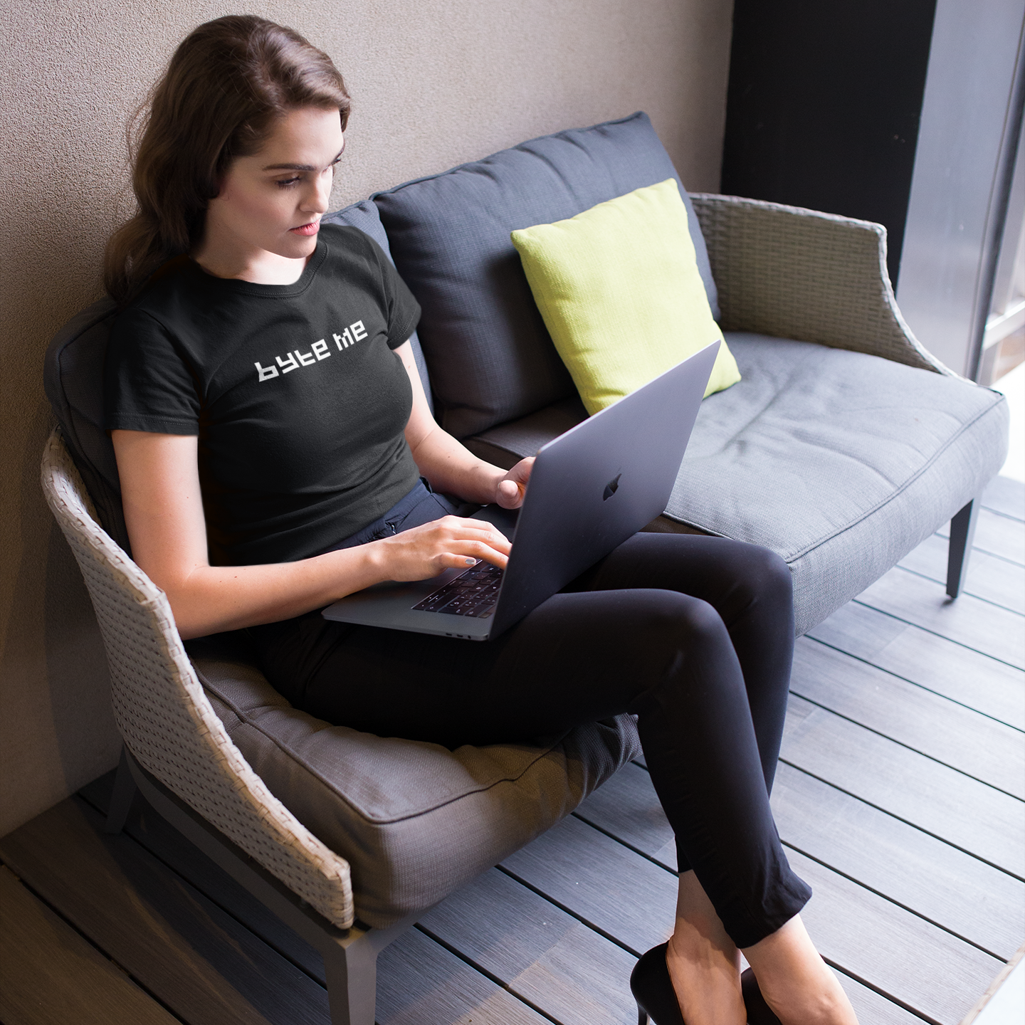 'Byte me' volwassene shirt