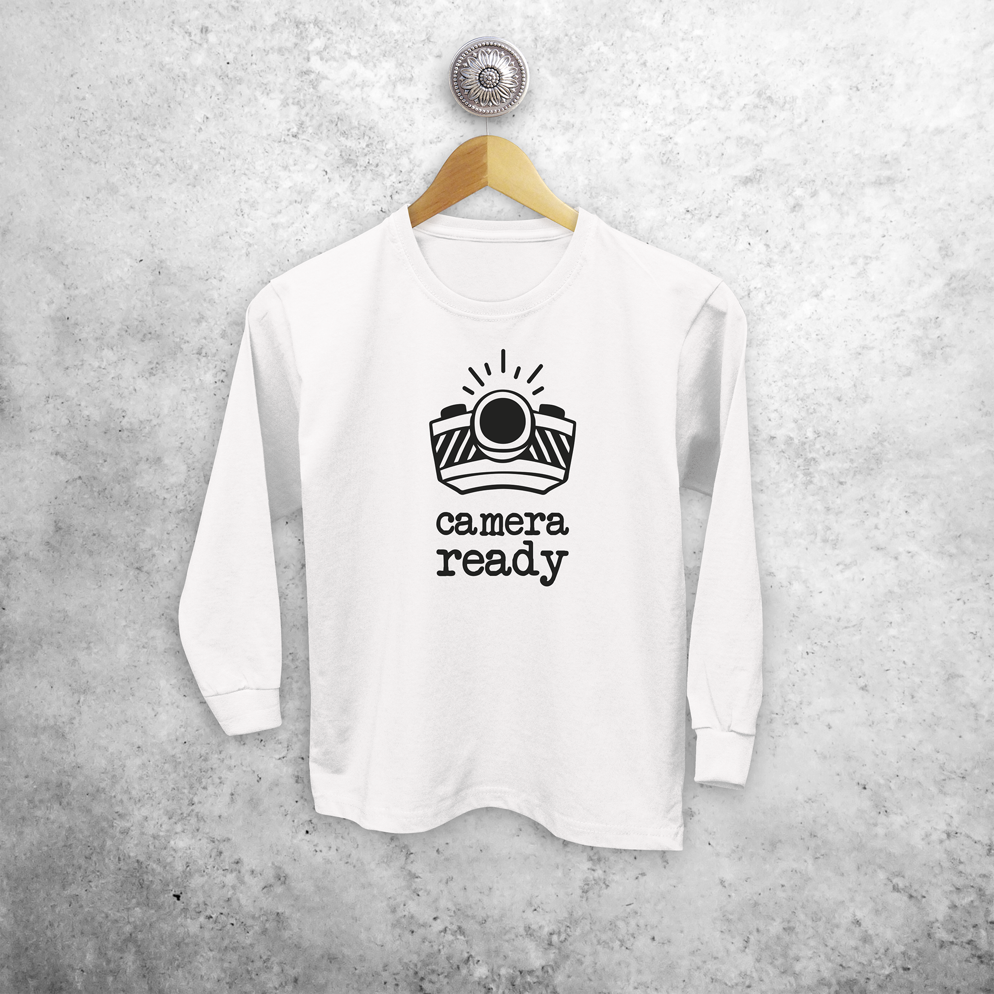 'Camera ready' kind shirt met lange mouwen