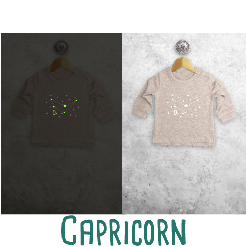Star sign glow in the dark baby sweater