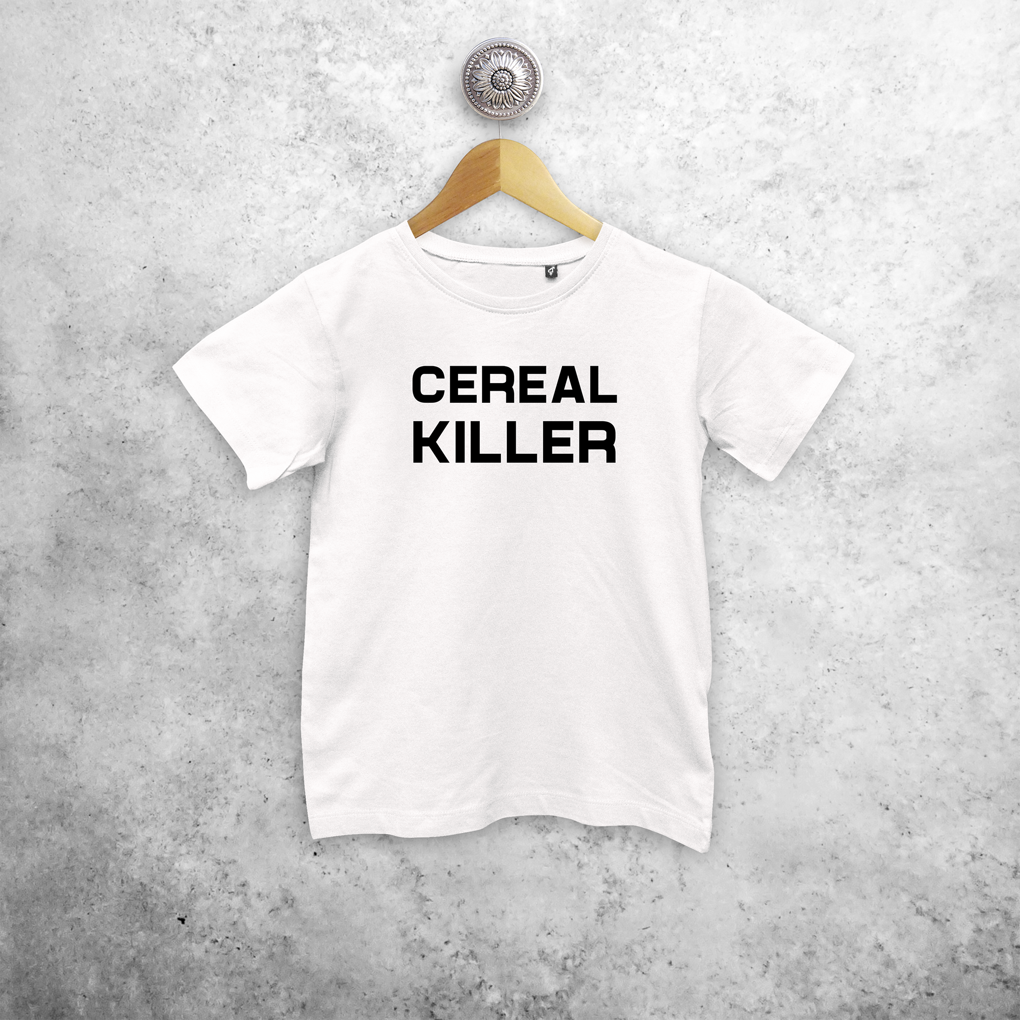 'Cereal killer' kids shortsleeve shirt