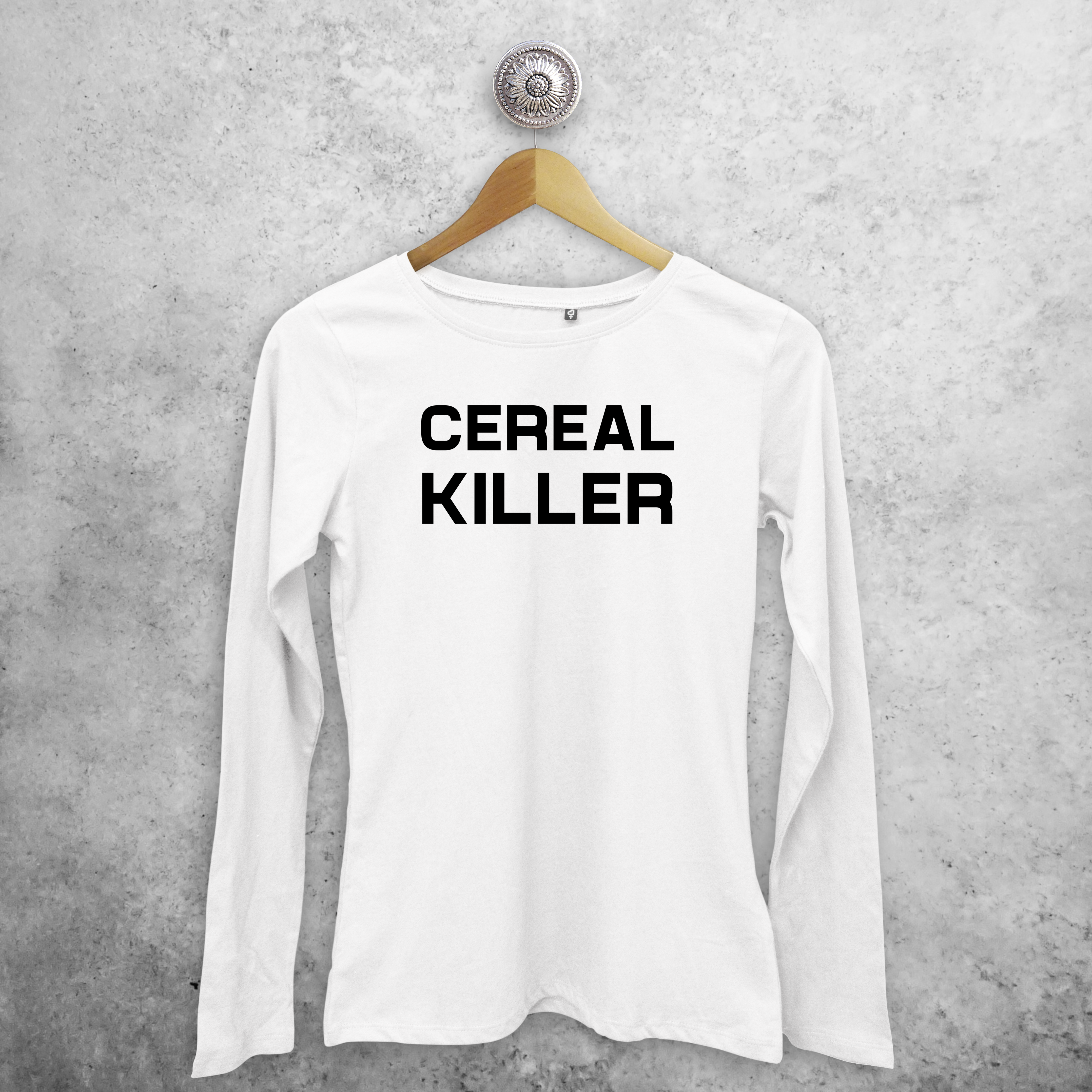 'Cereal killer' volwassene shirt met lange mouwen