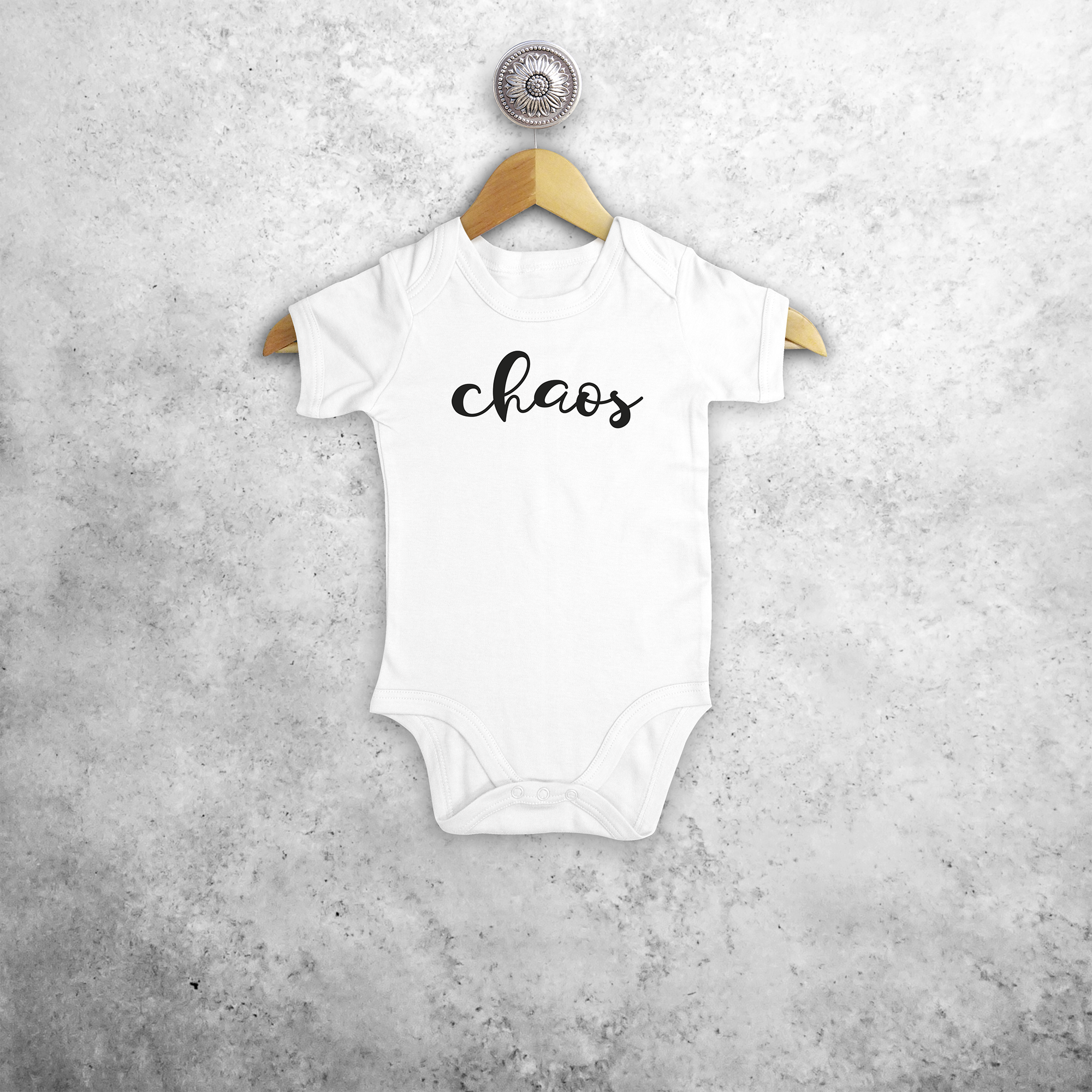 'Chaos' baby shortsleeve bodysuit