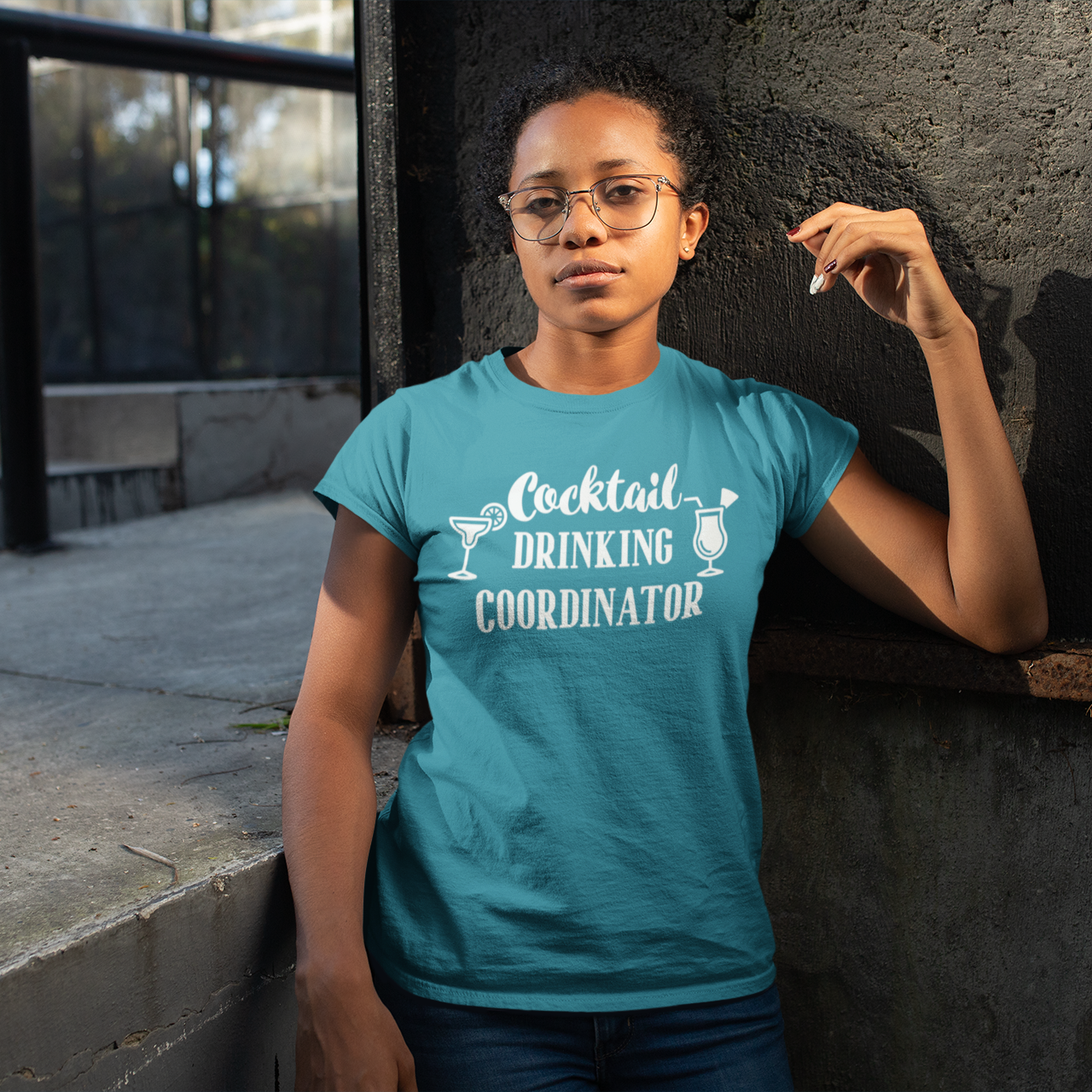 'Cocktail drinking coordinator' volwassene shirt