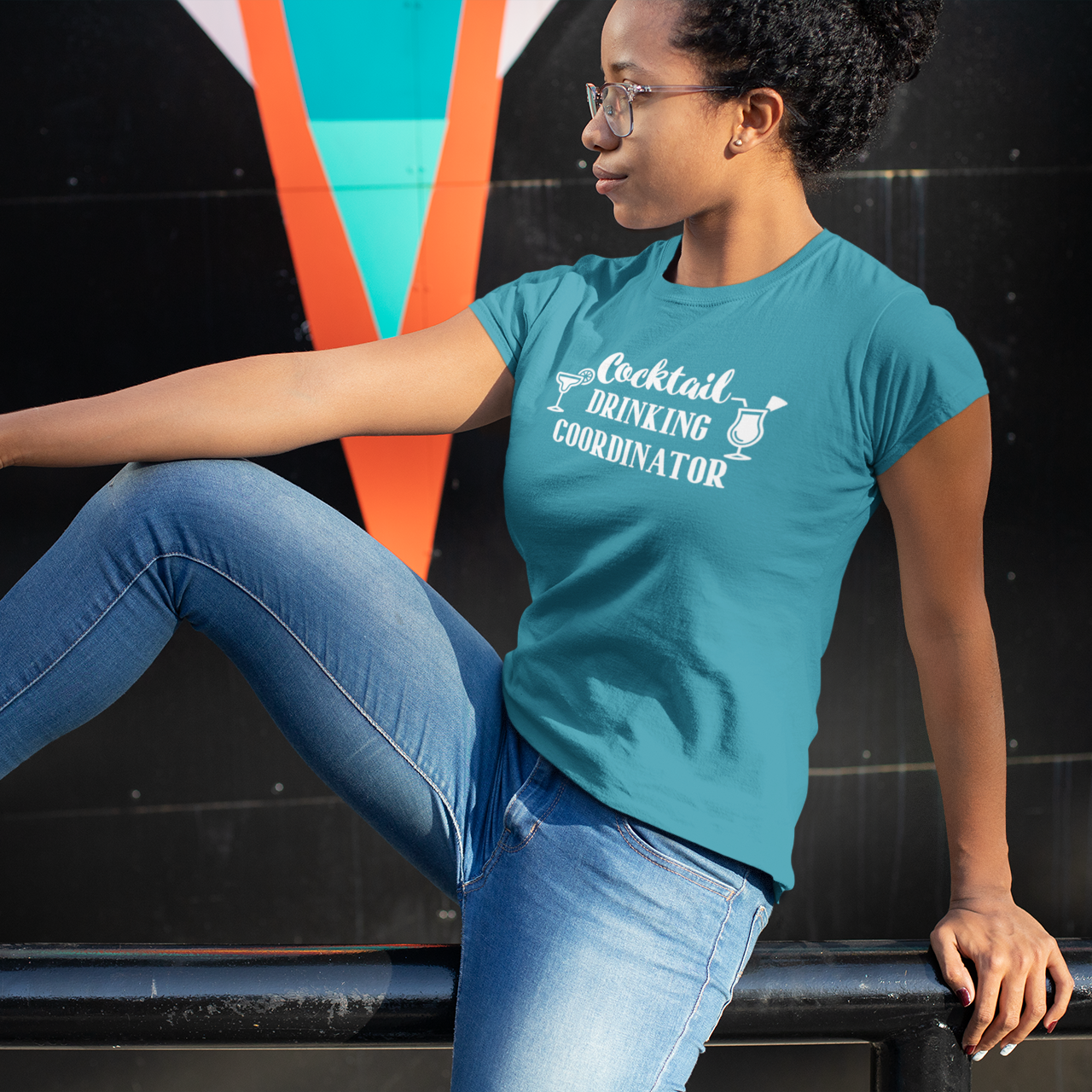 'Cocktail drinking coordinator' volwassene shirt