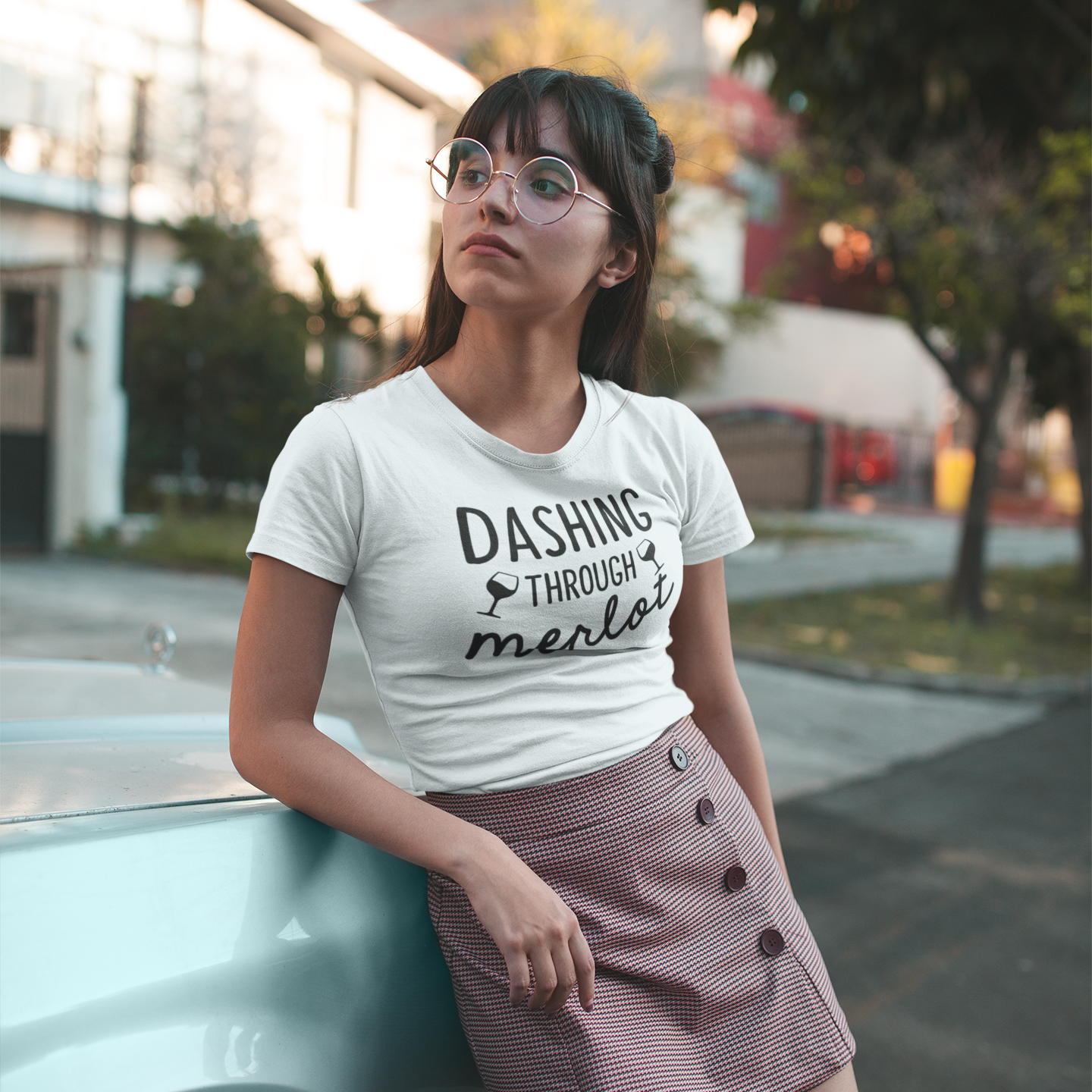 'Dashing through Merlot' volwassene shirt
