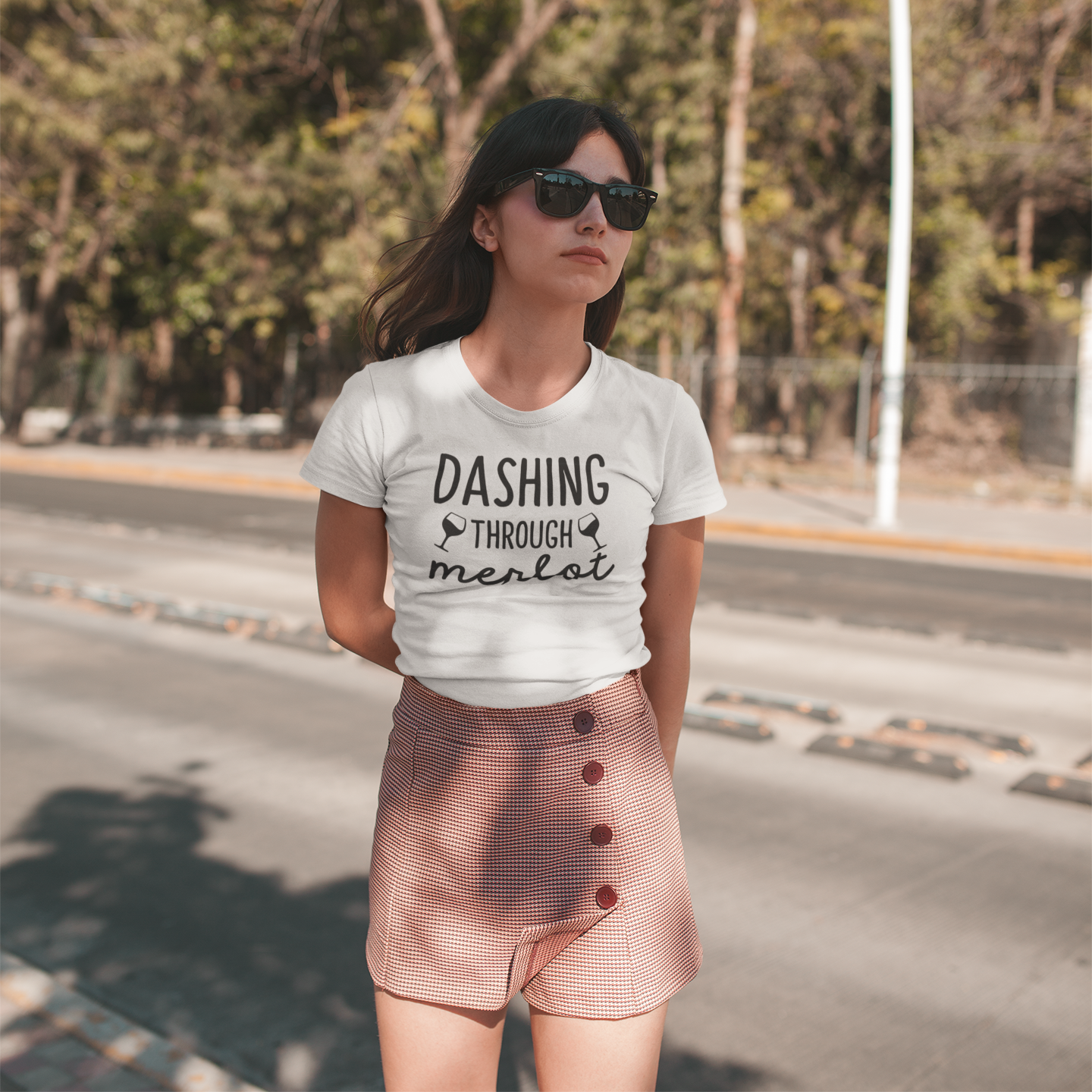 'Dashing through Merlot' volwassene shirt