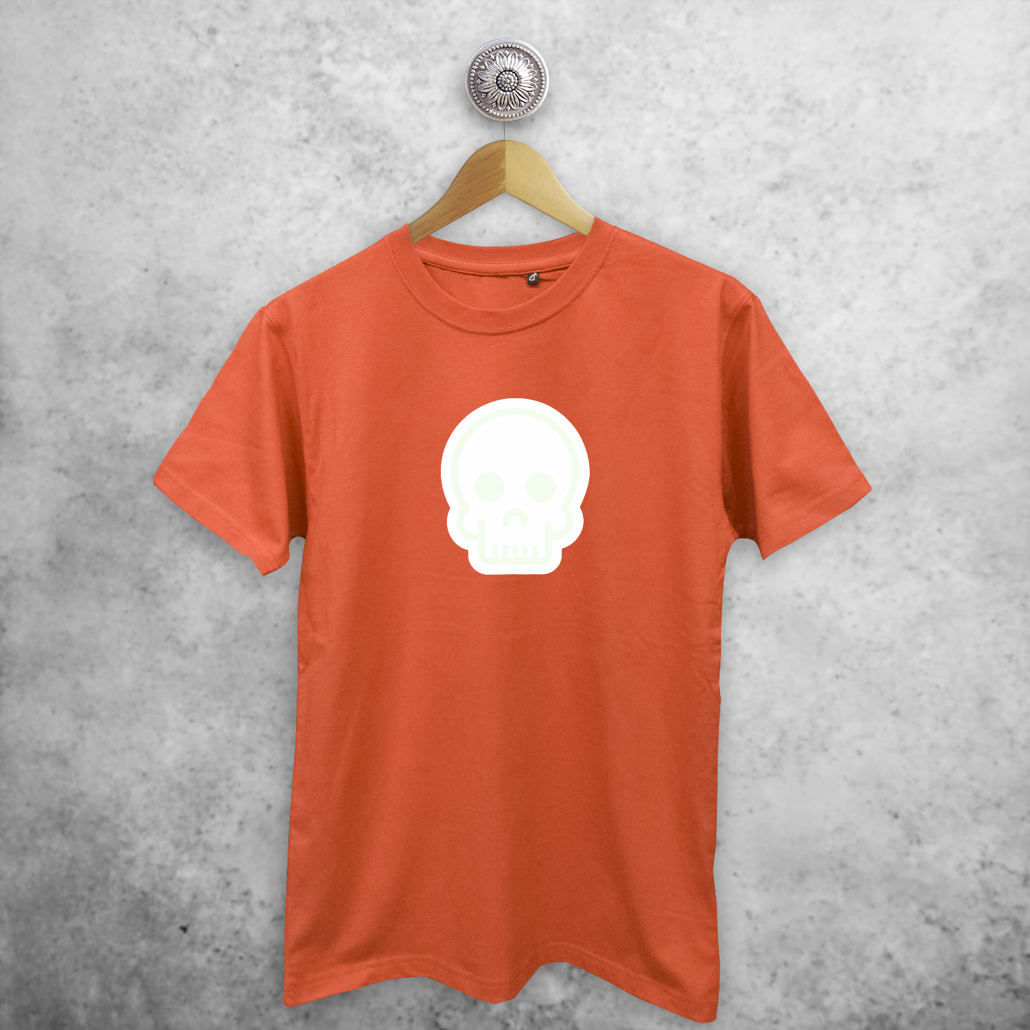 Doodskop glow in the dark volwassene shirt