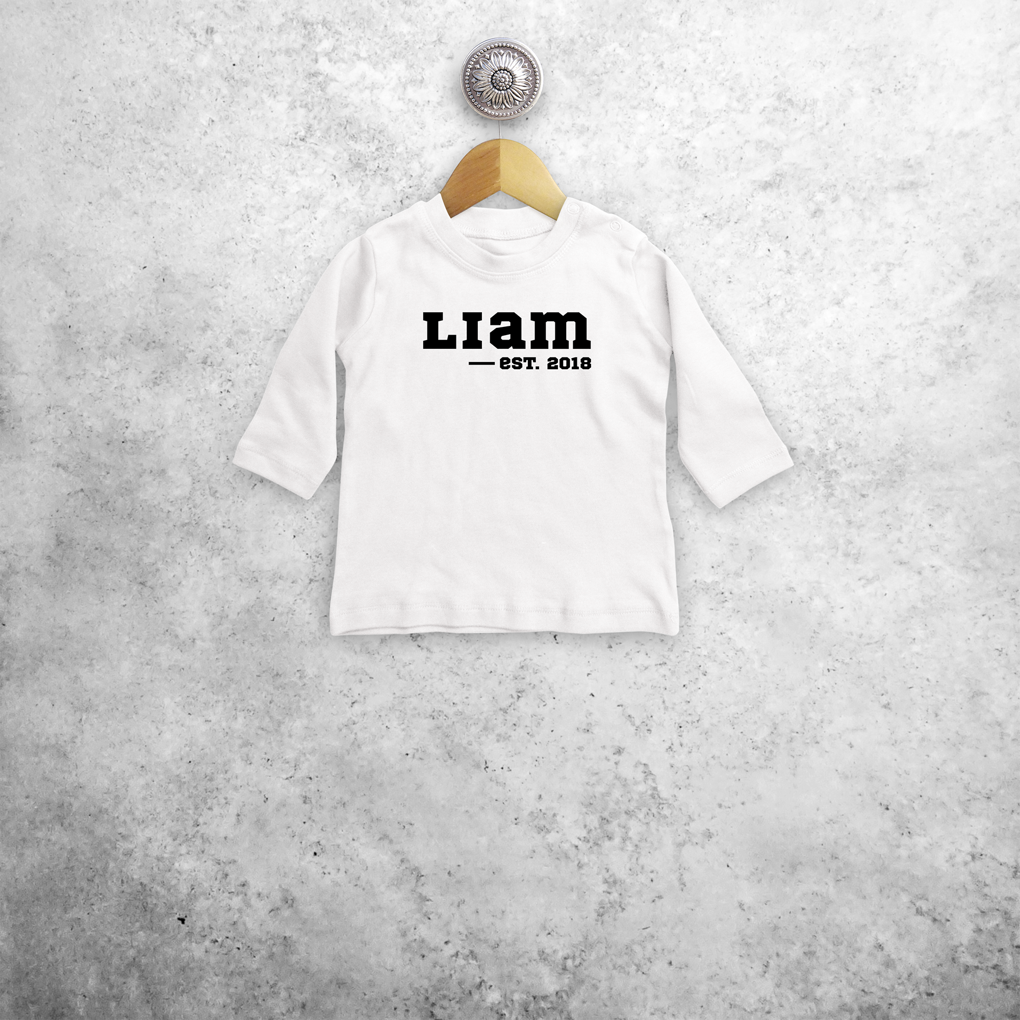 '-est.' baby shirt met lange mouwen