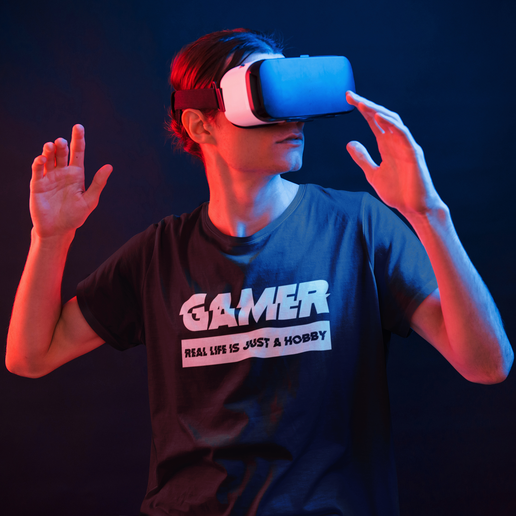 ‘Gamer – Real life is just a hobby’ volwassene shirt