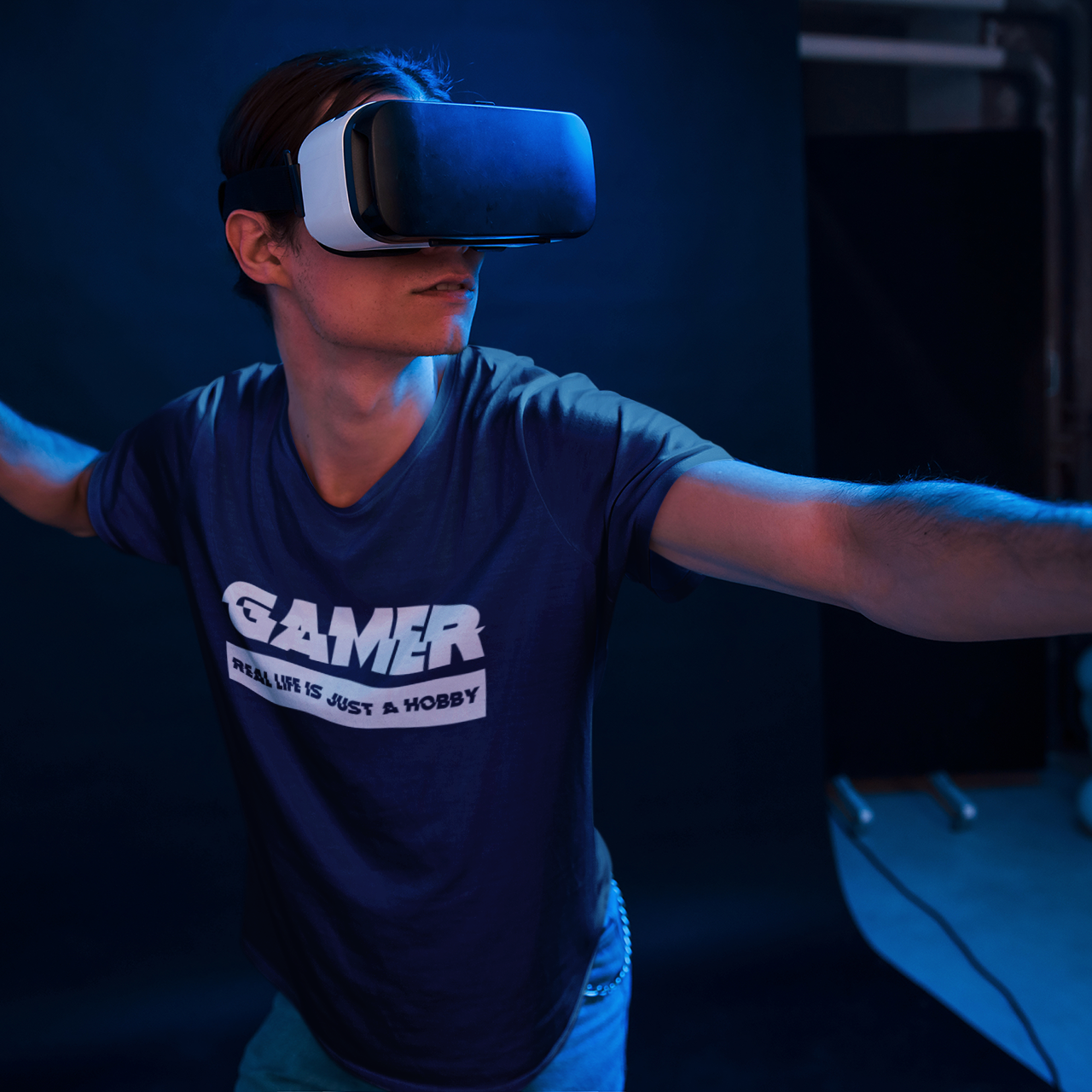 ‘Gamer – Real life is just a hobby’ volwassene shirt