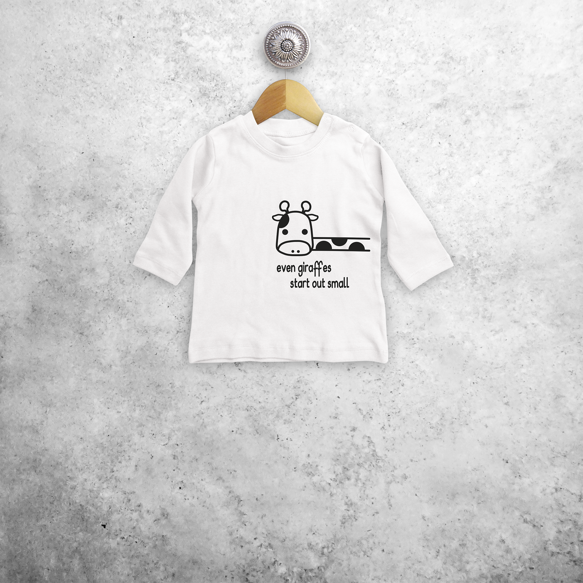 Giraf baby shirt met lange mouwen