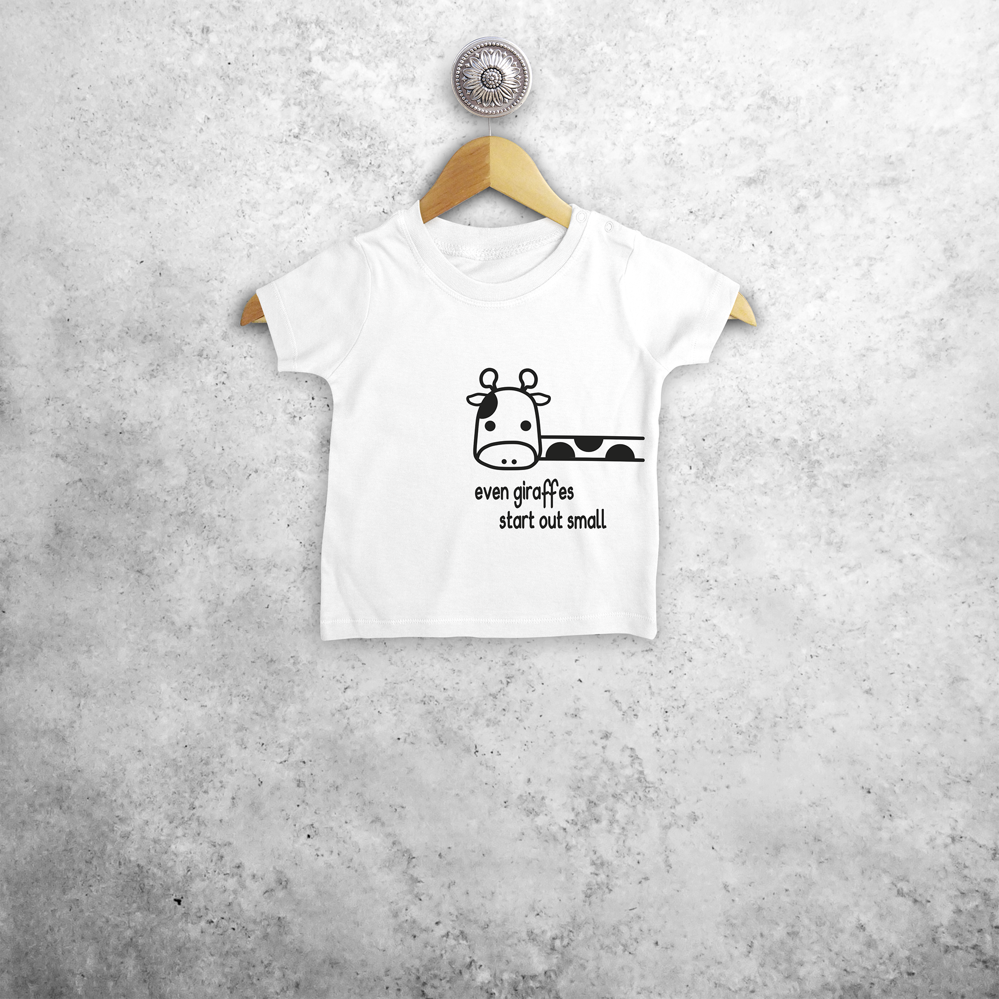 Giraf baby shirt met korte mouwen