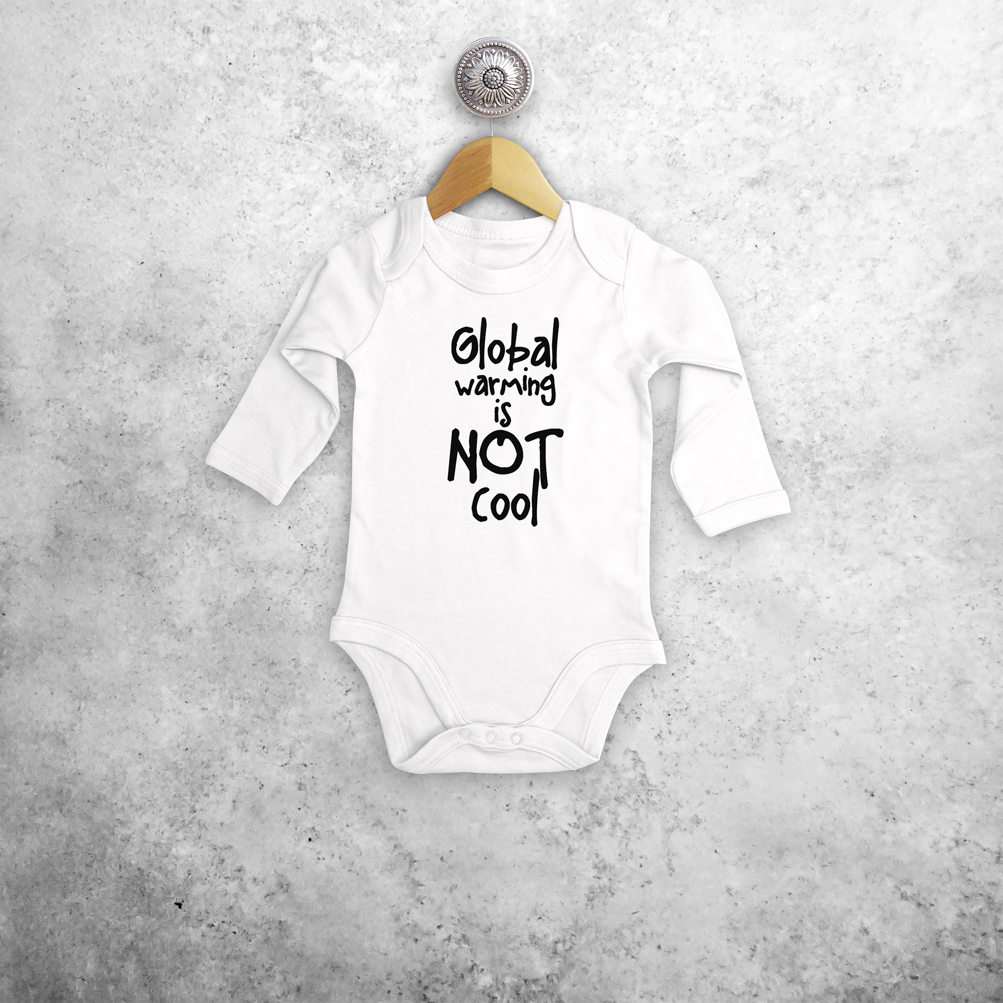 'Global warming is not cool' baby longsleeve bodysuit