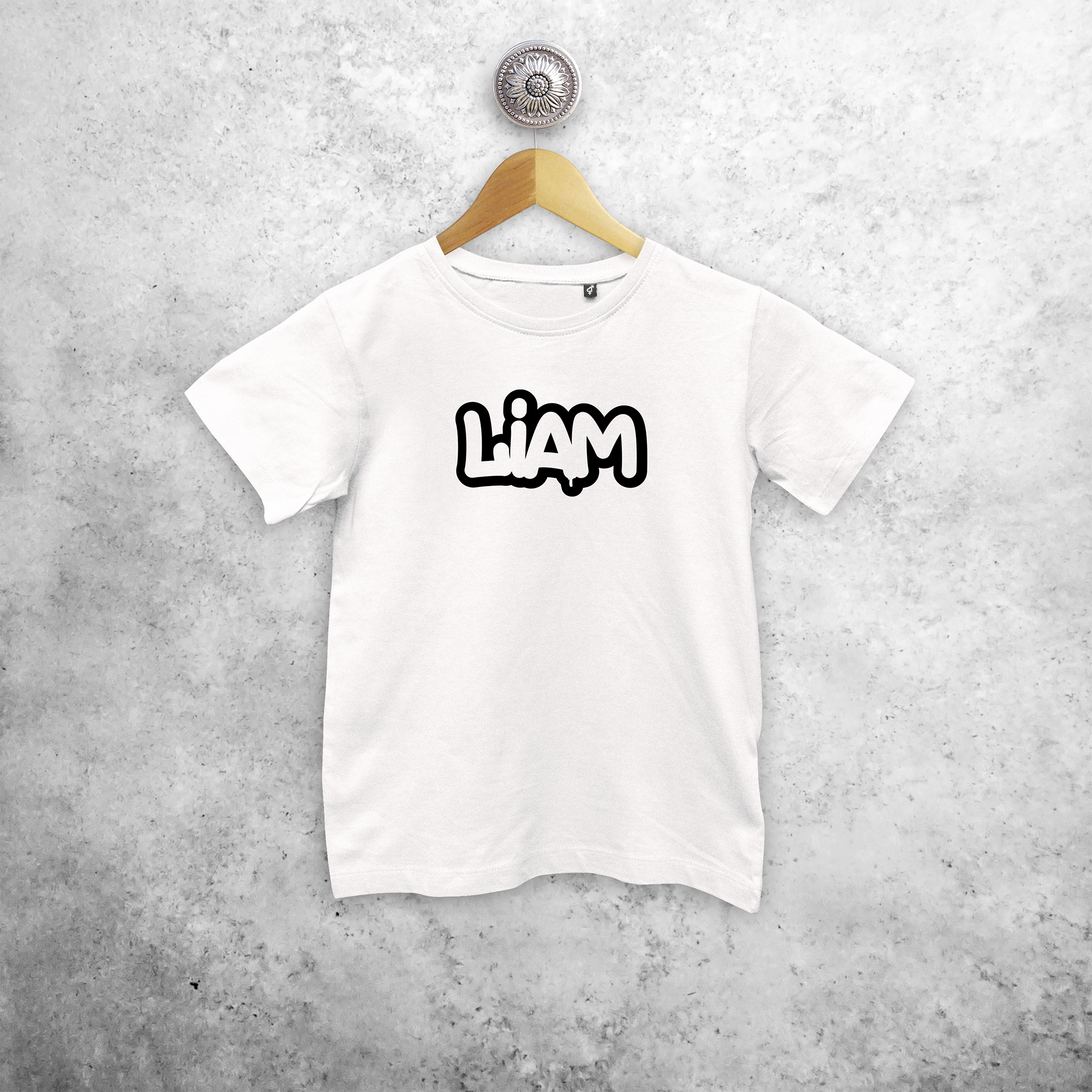Graffiti kind shirt met korte mouwen