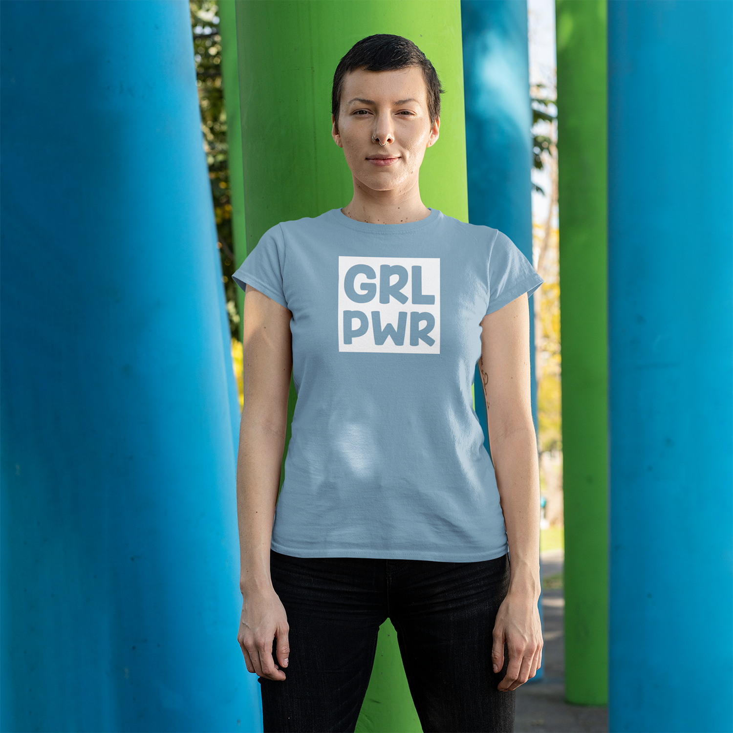 'GRL PWR' volwassene shirt