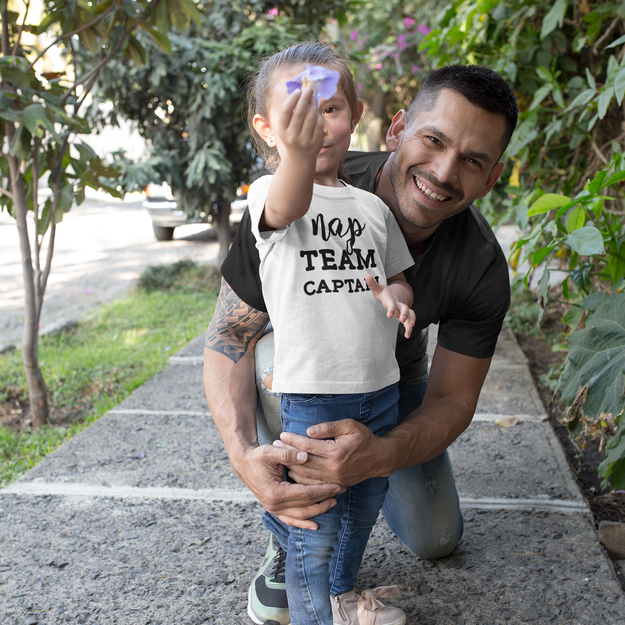 'Nap team captain' kind shirt met korte mouwen