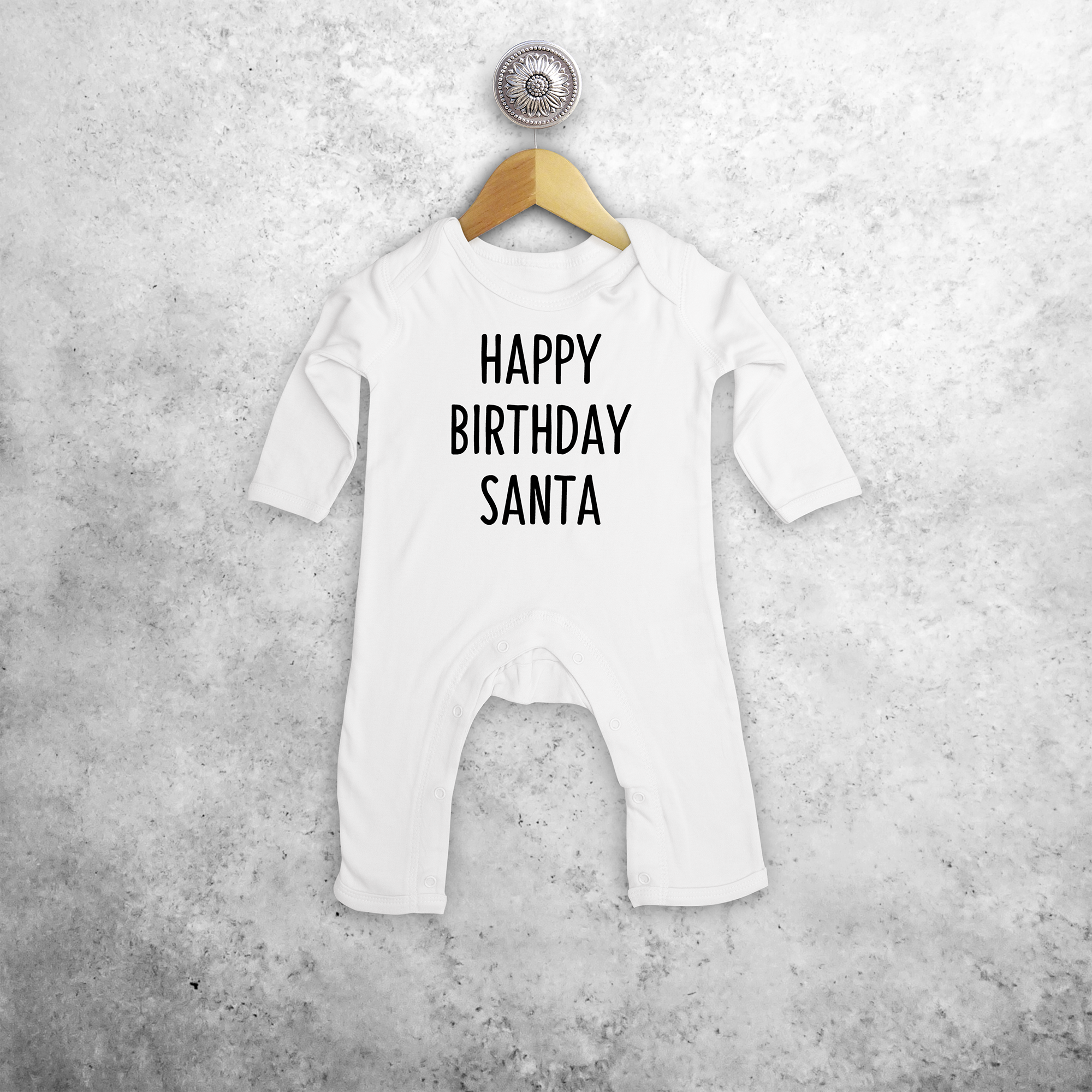 'Happy birthday Santa' baby romper