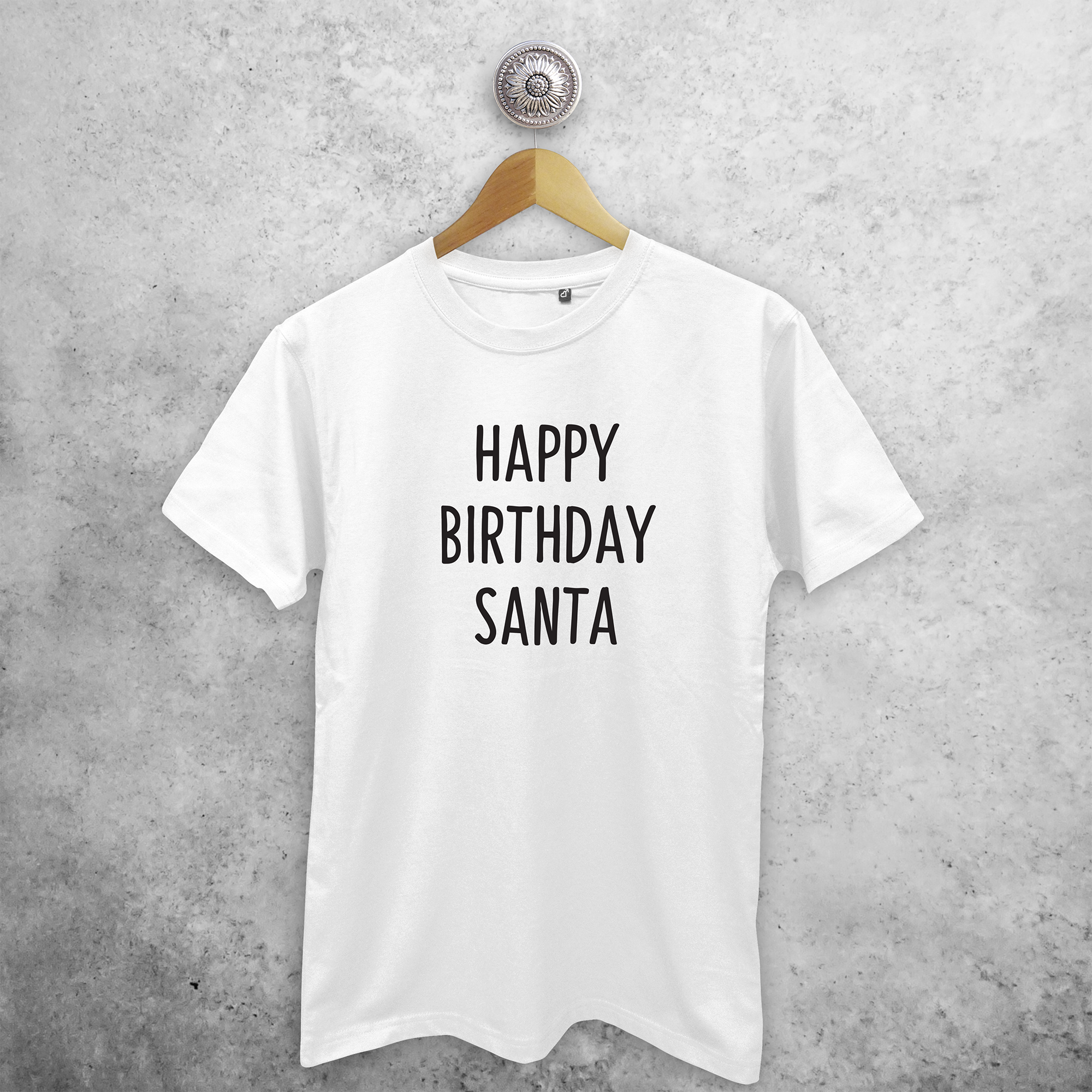 'Happy birthday Santa' adult shirt