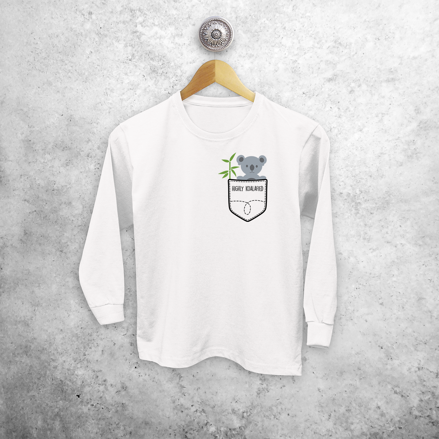 Highly koalafied' kind shirt met lange mouwen