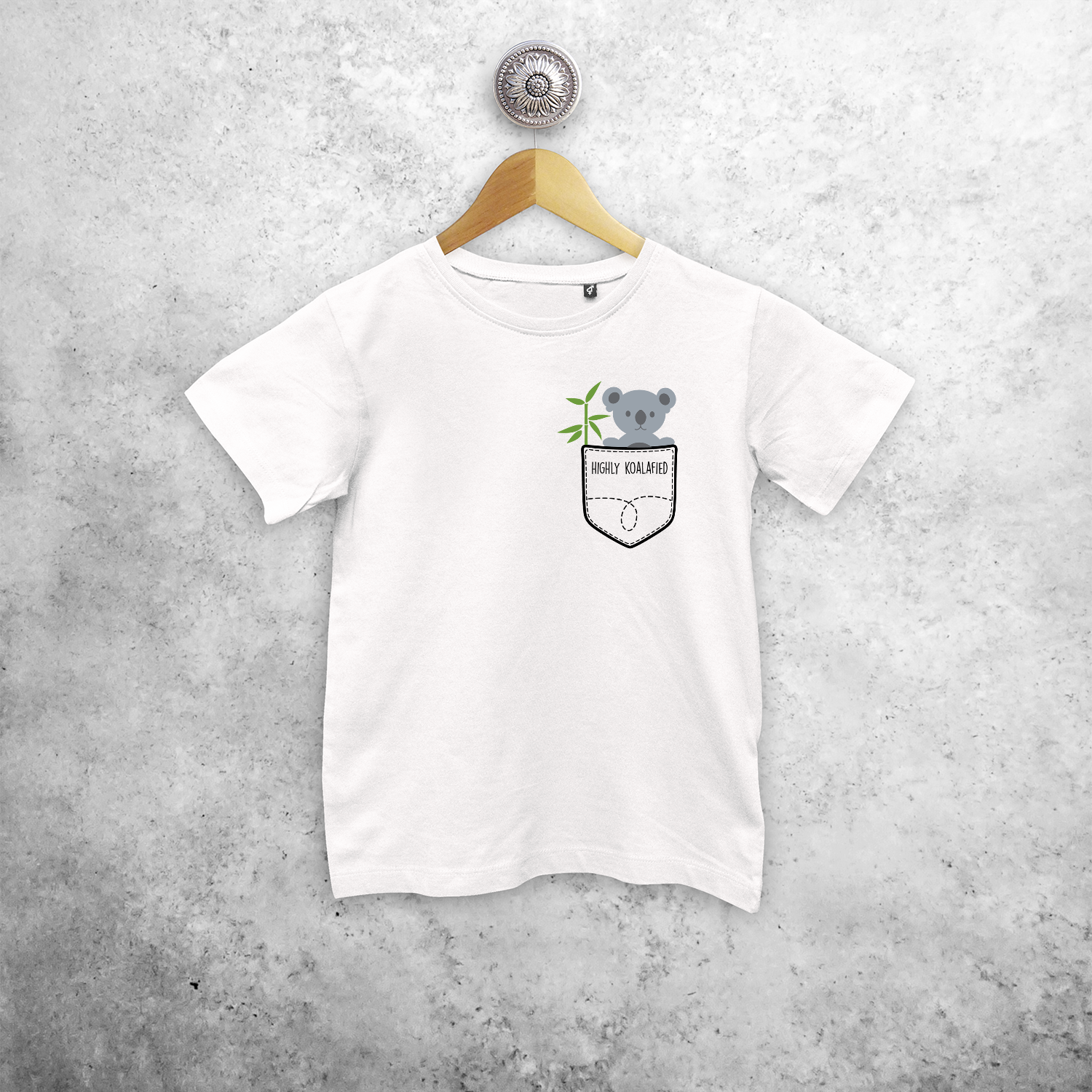 Highly koalafied' kind shirt met korte mouwen
