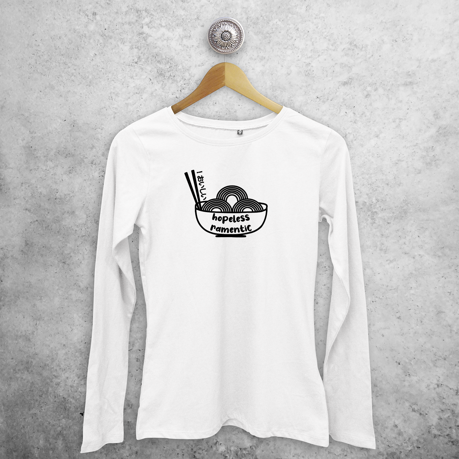 Hopeless ramentic' volwassene shirt met lange mouwen