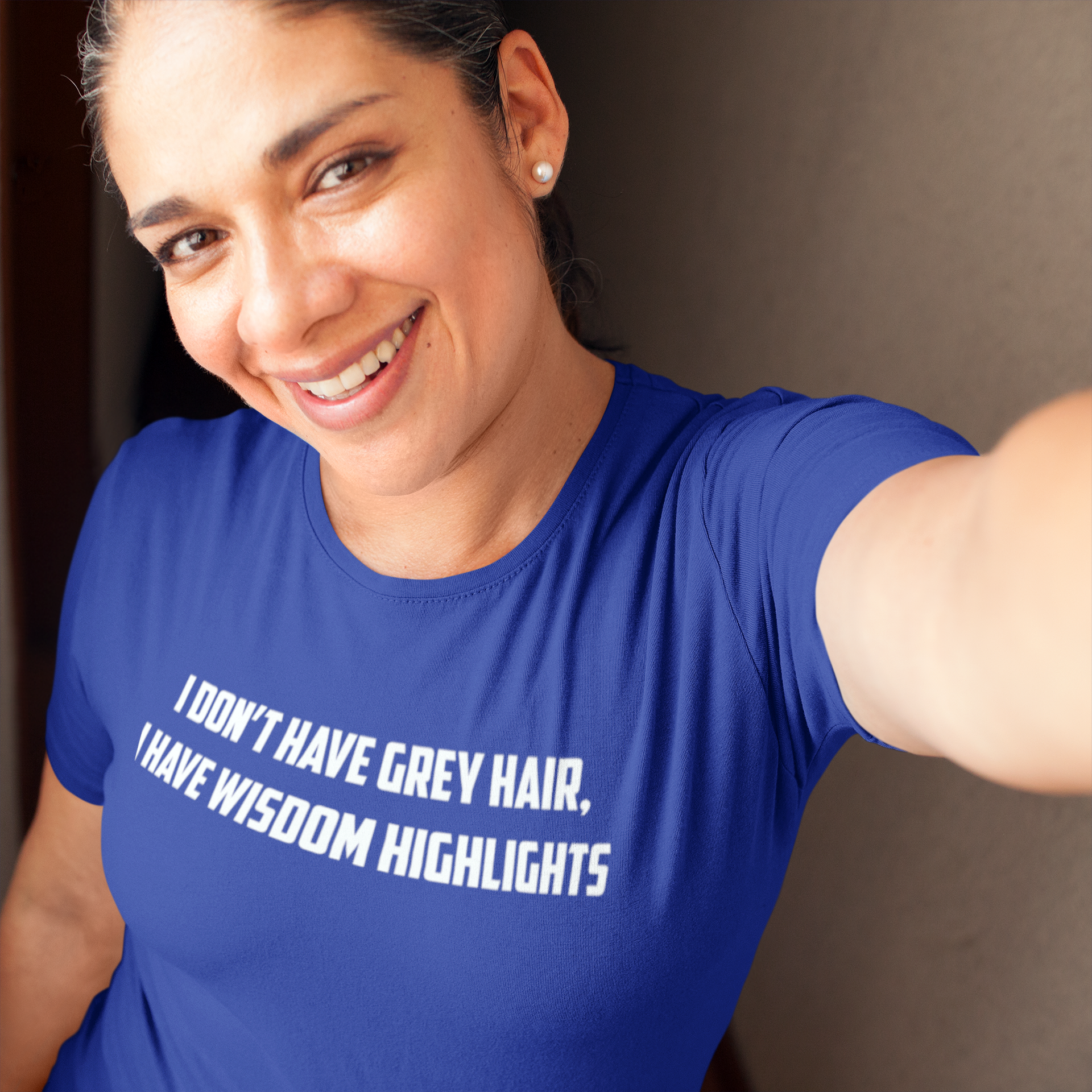 'I don't have grey hair, I have wisdom highlights' volwassene shirt